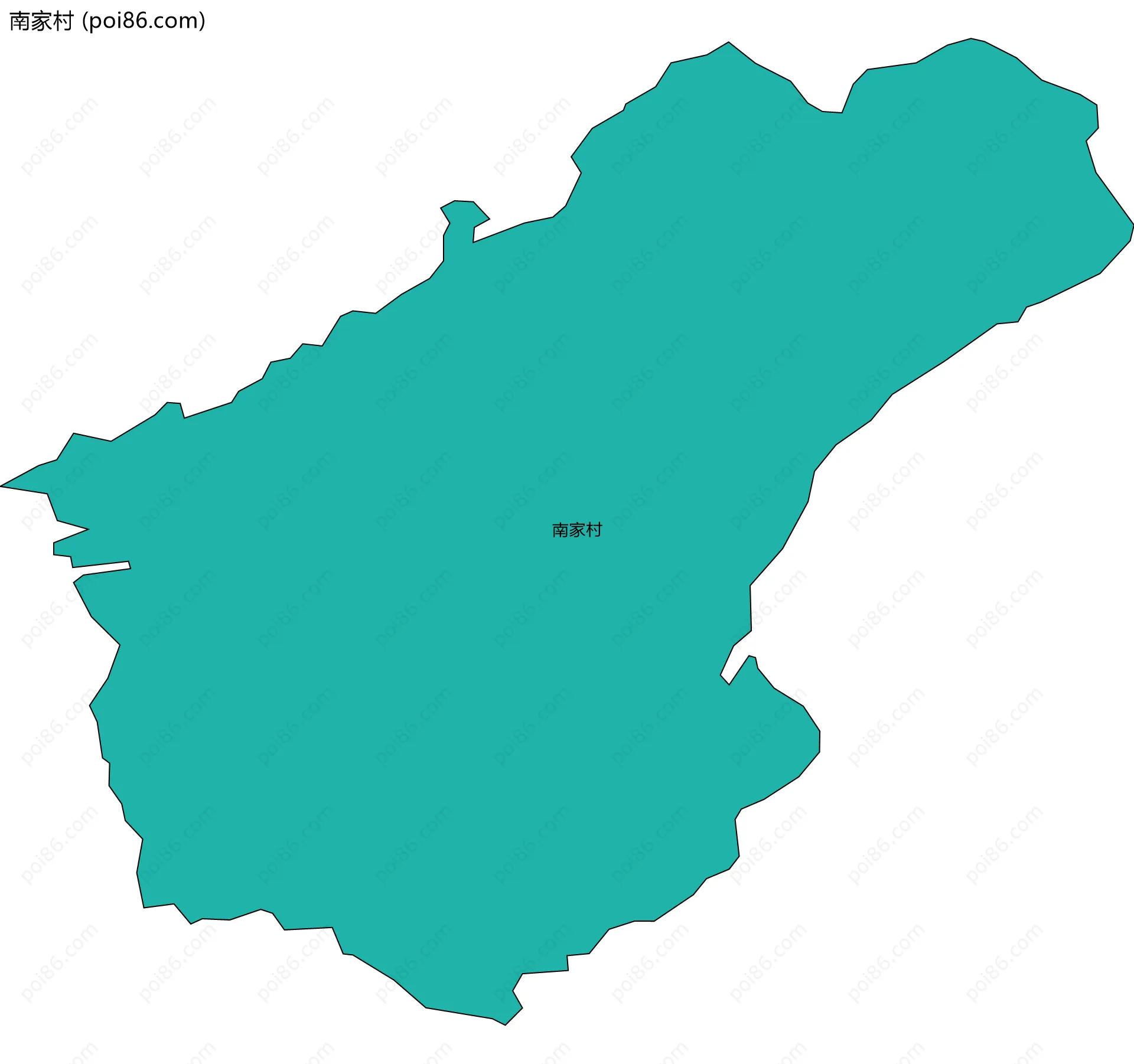 南家村边界地图