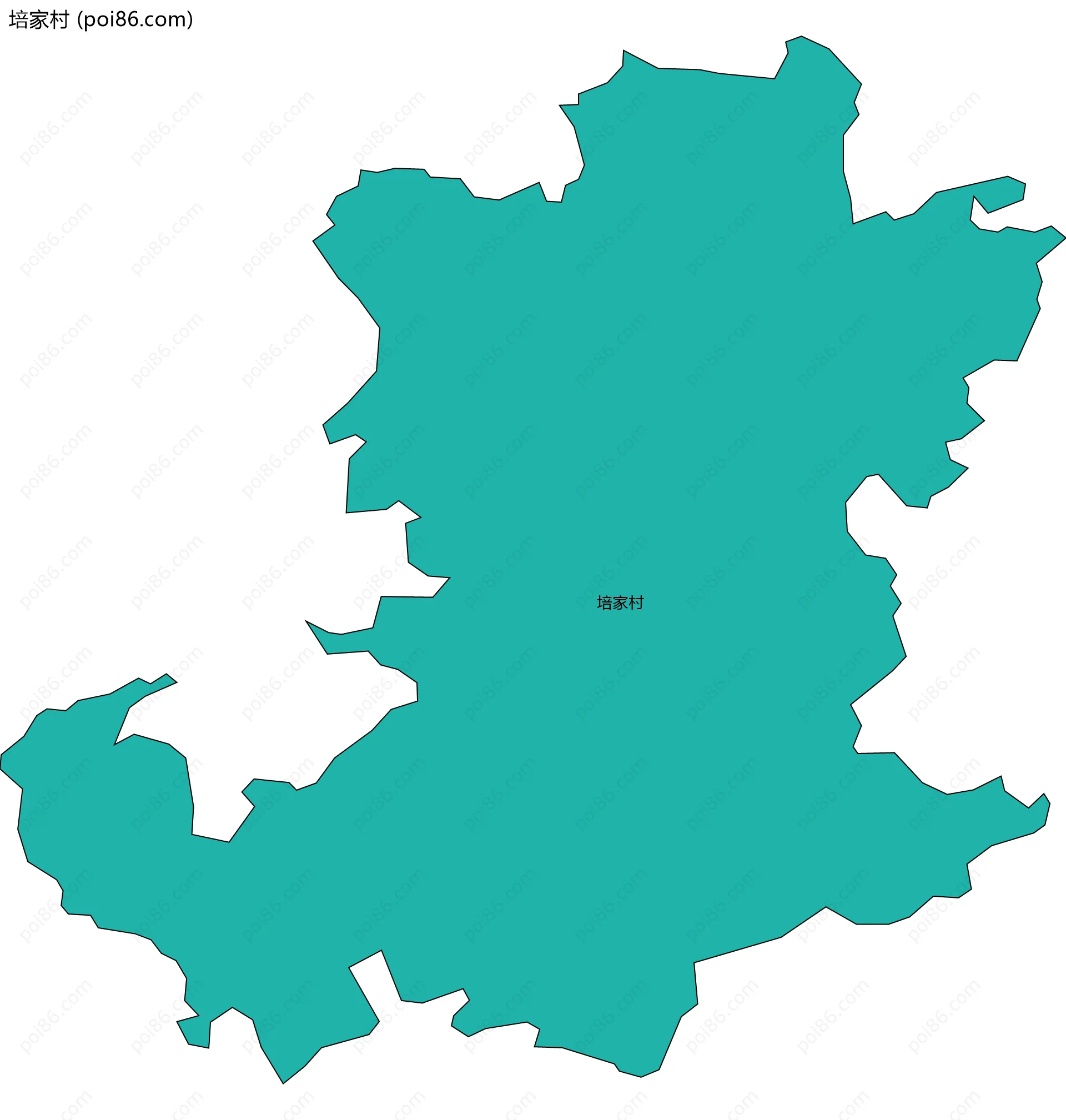 培家村边界地图