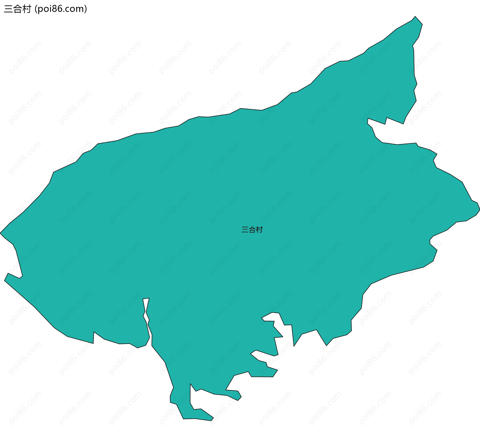 三合村边界地图