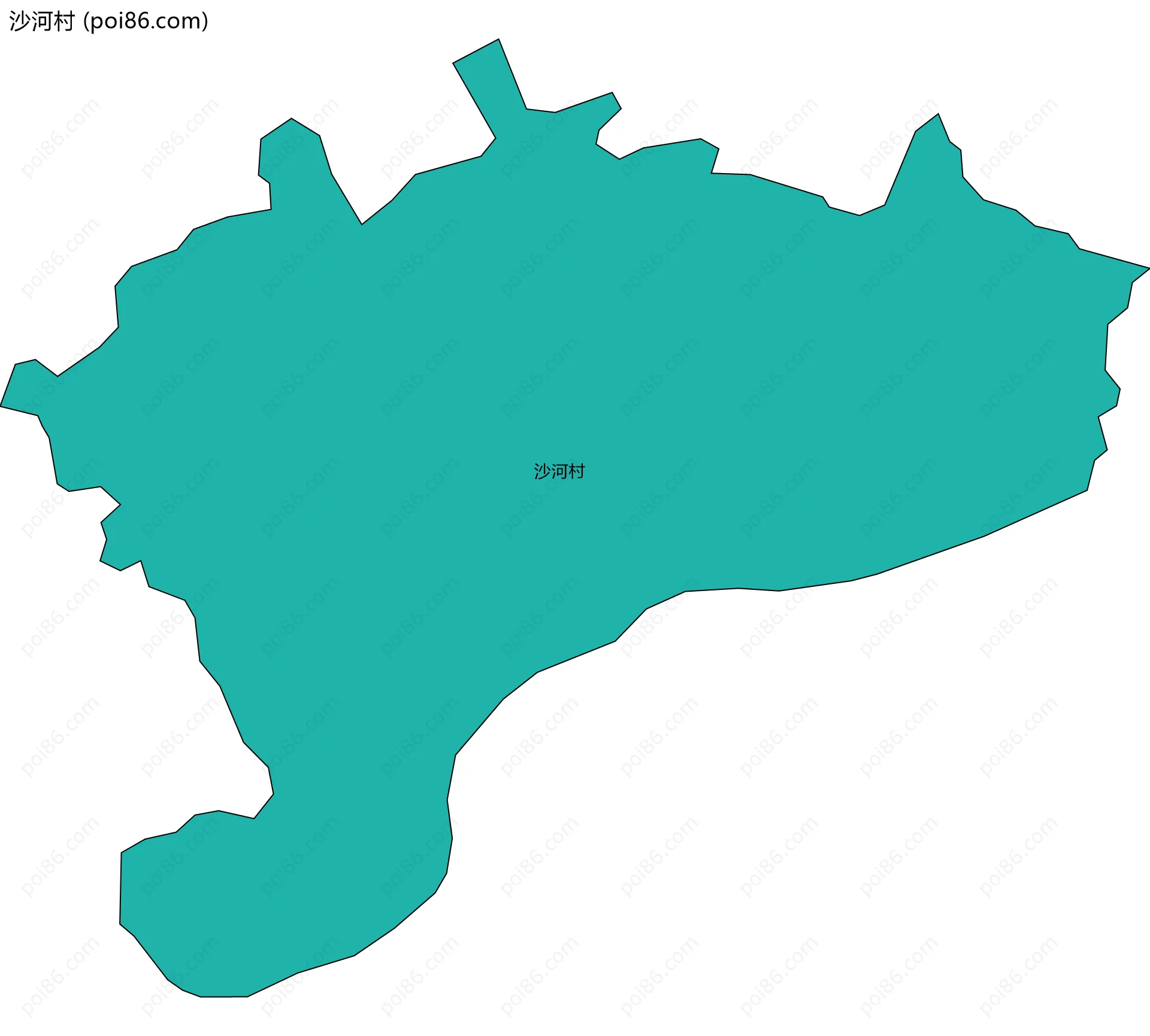 沙河村边界地图