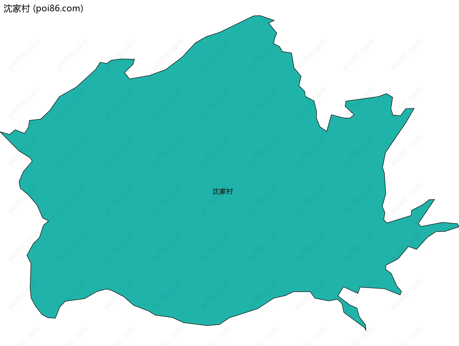 沈家村边界地图