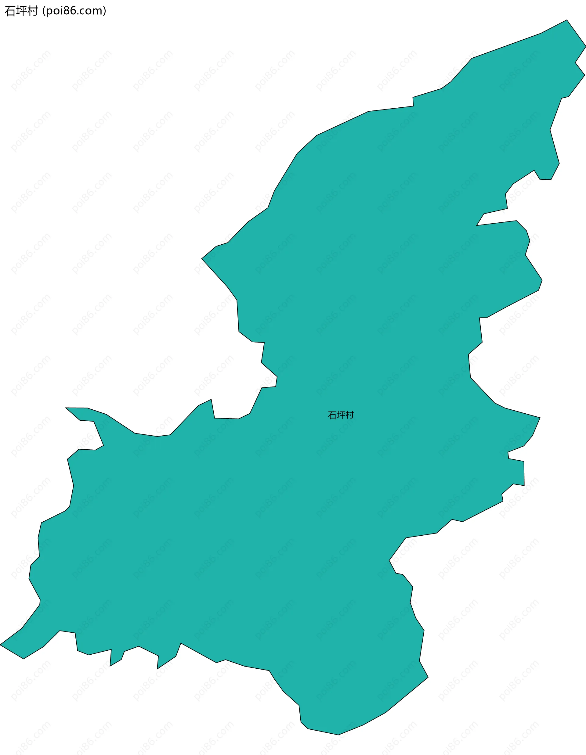 石坪村边界地图