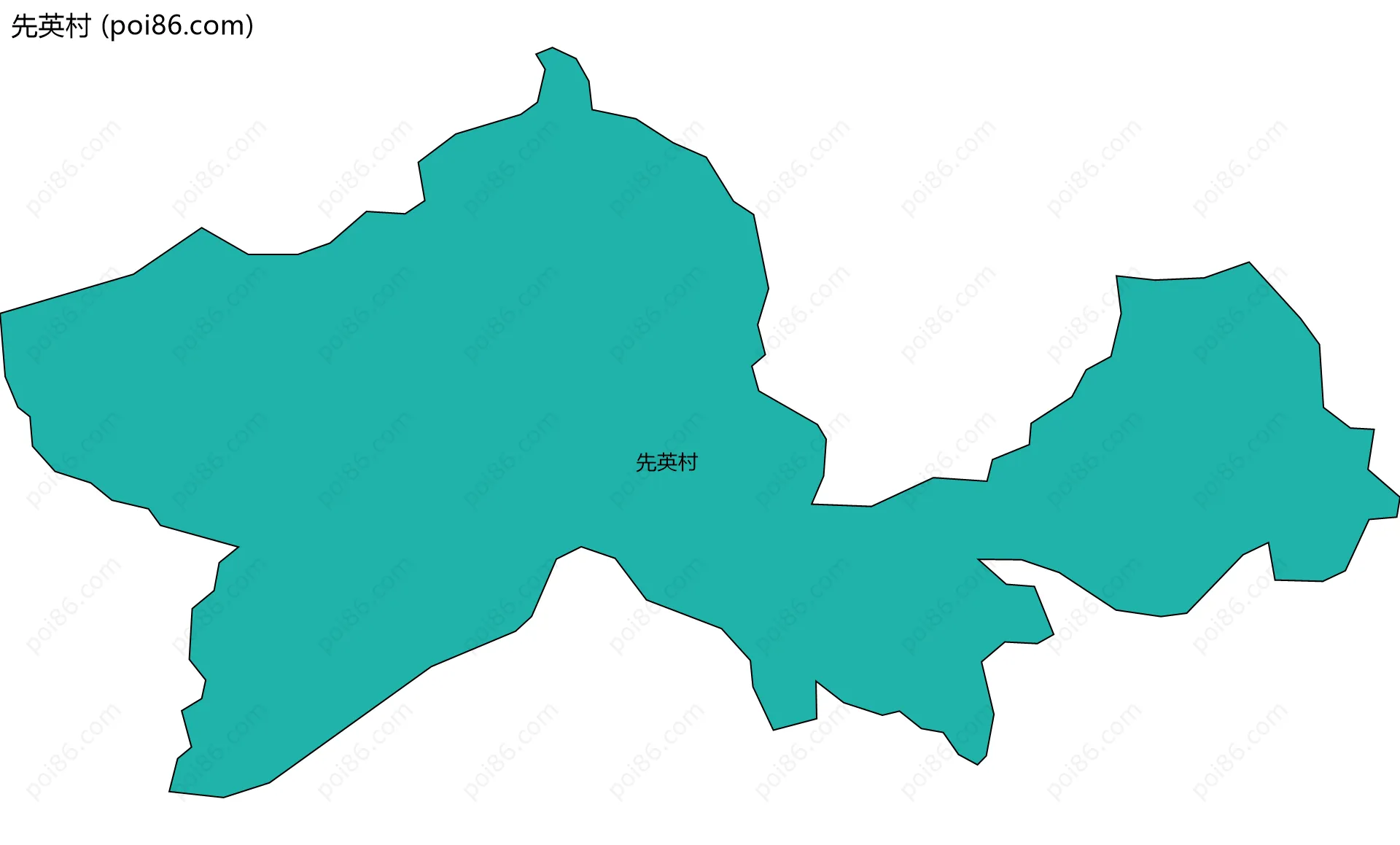 先英村边界地图