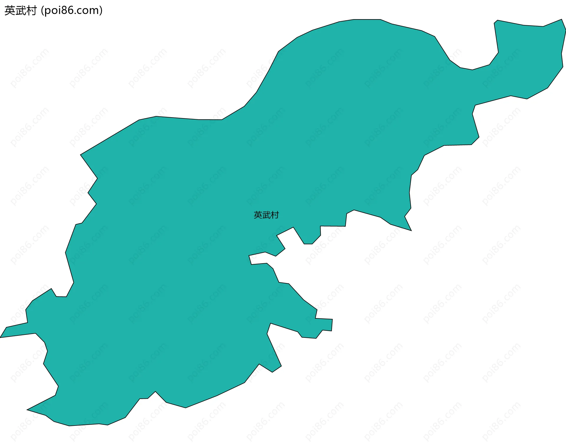 英武村边界地图