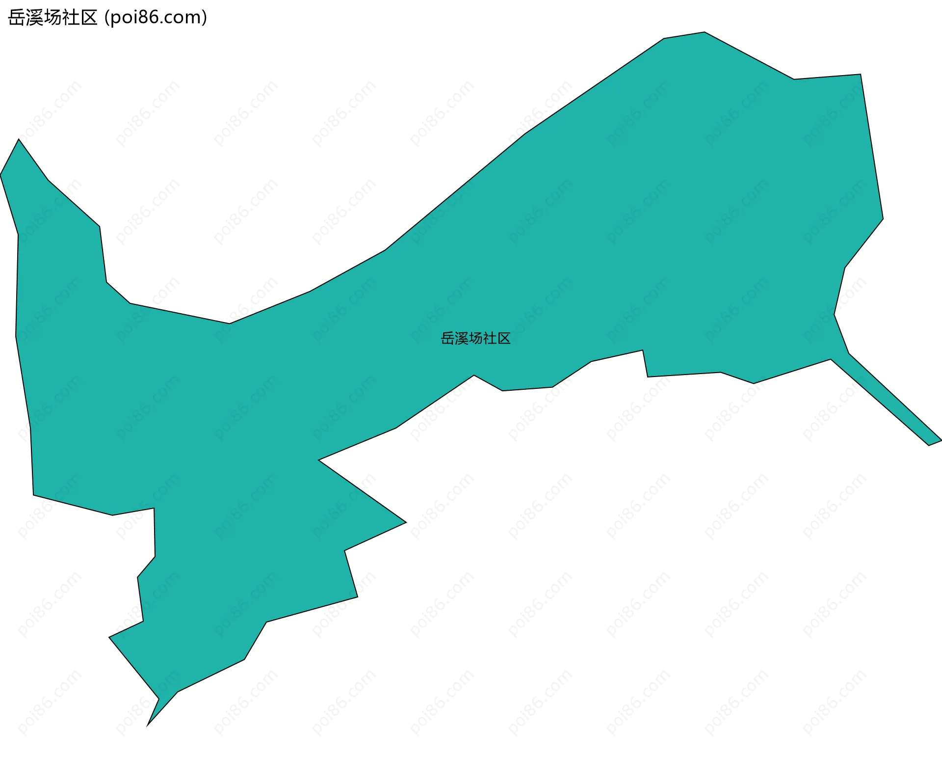 岳溪场社区边界地图