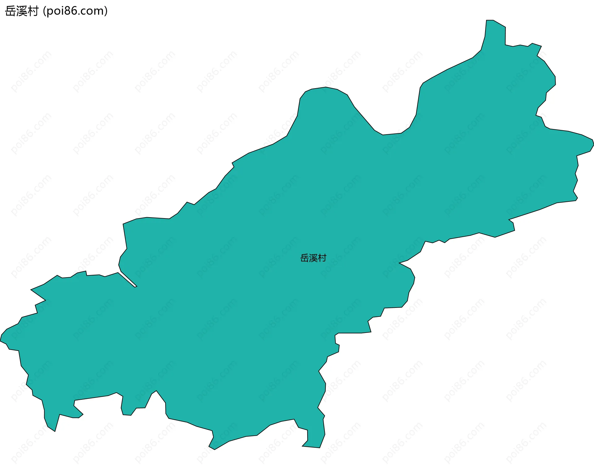 岳溪村边界地图