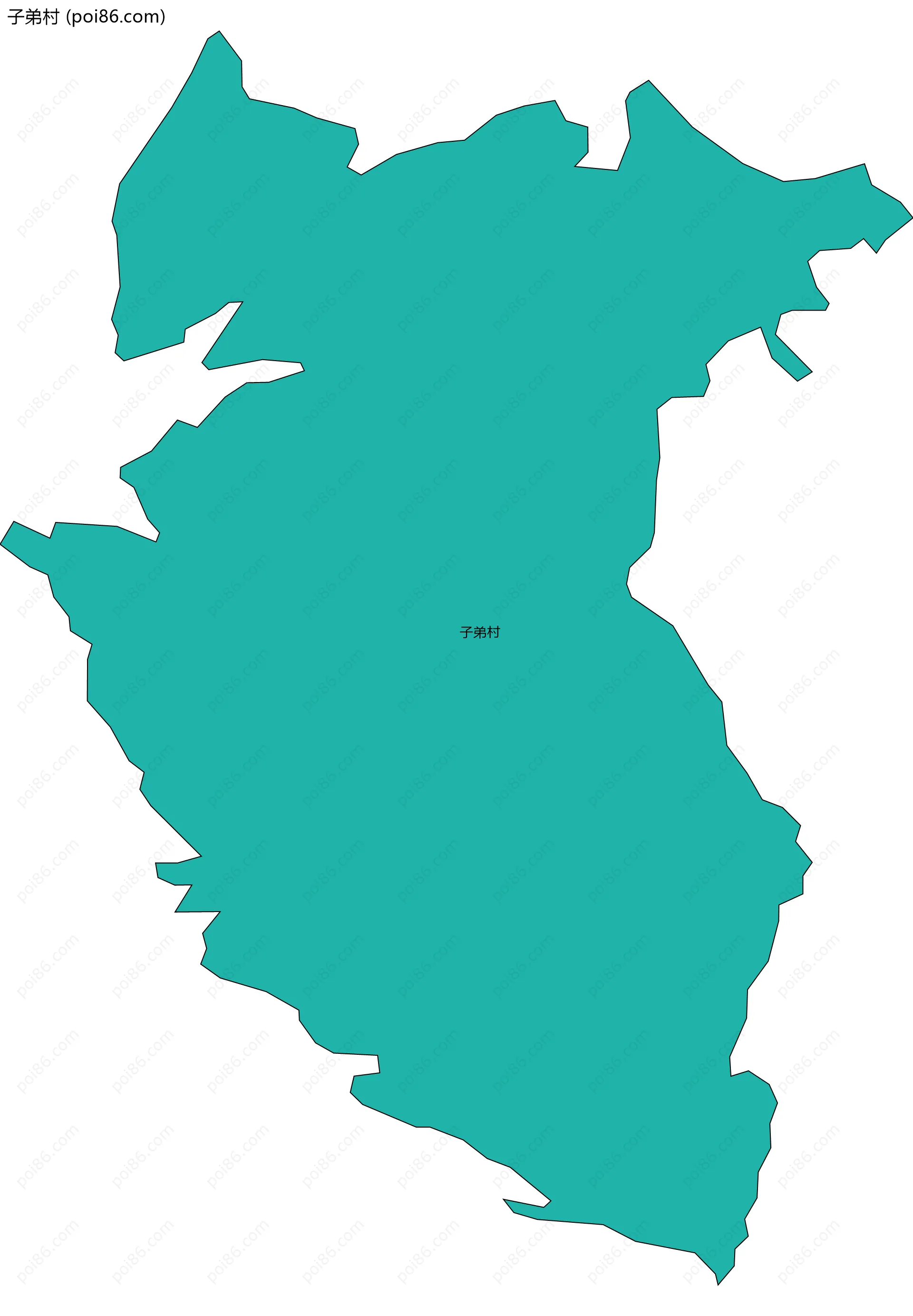 子弟村边界地图