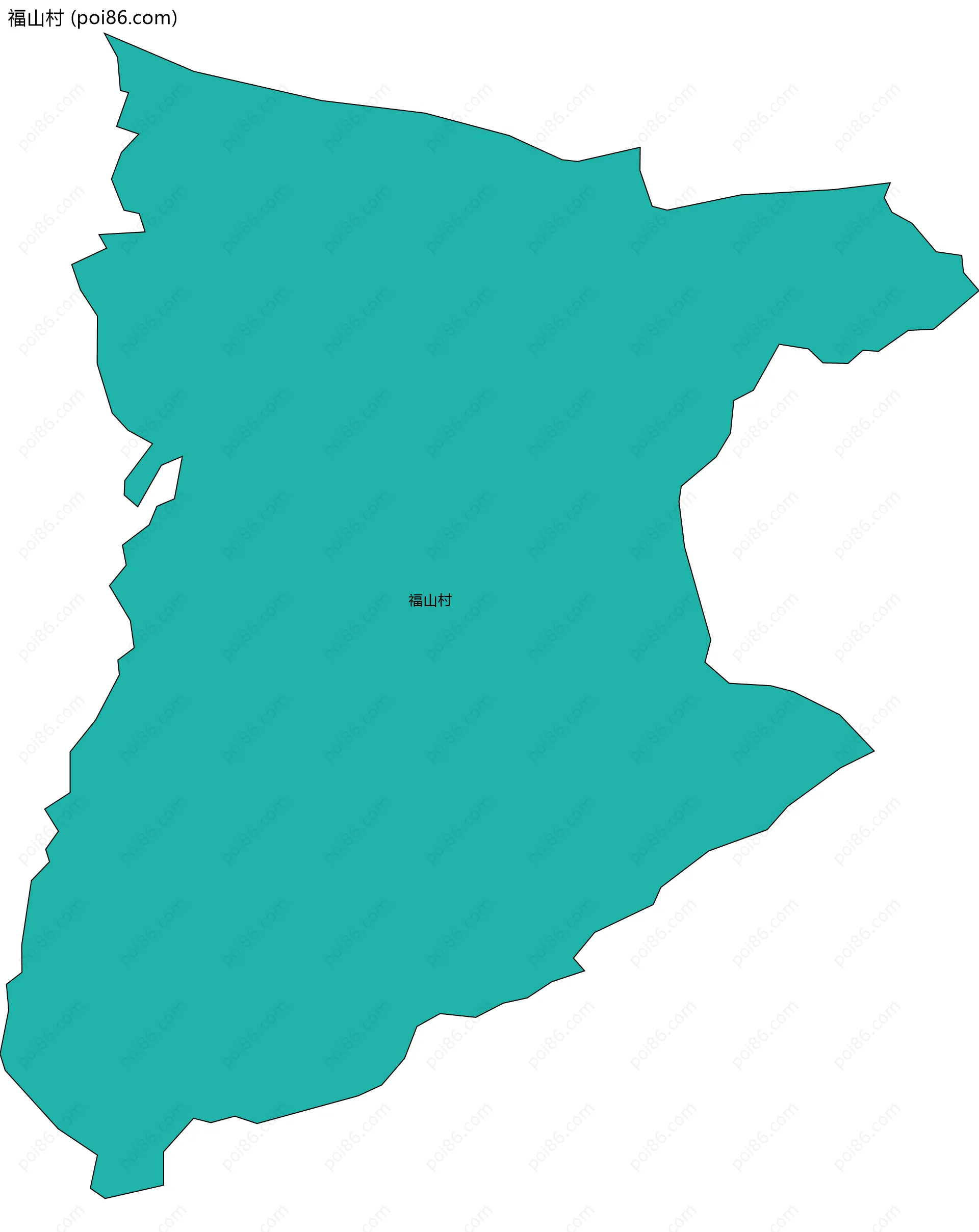 福山村边界地图