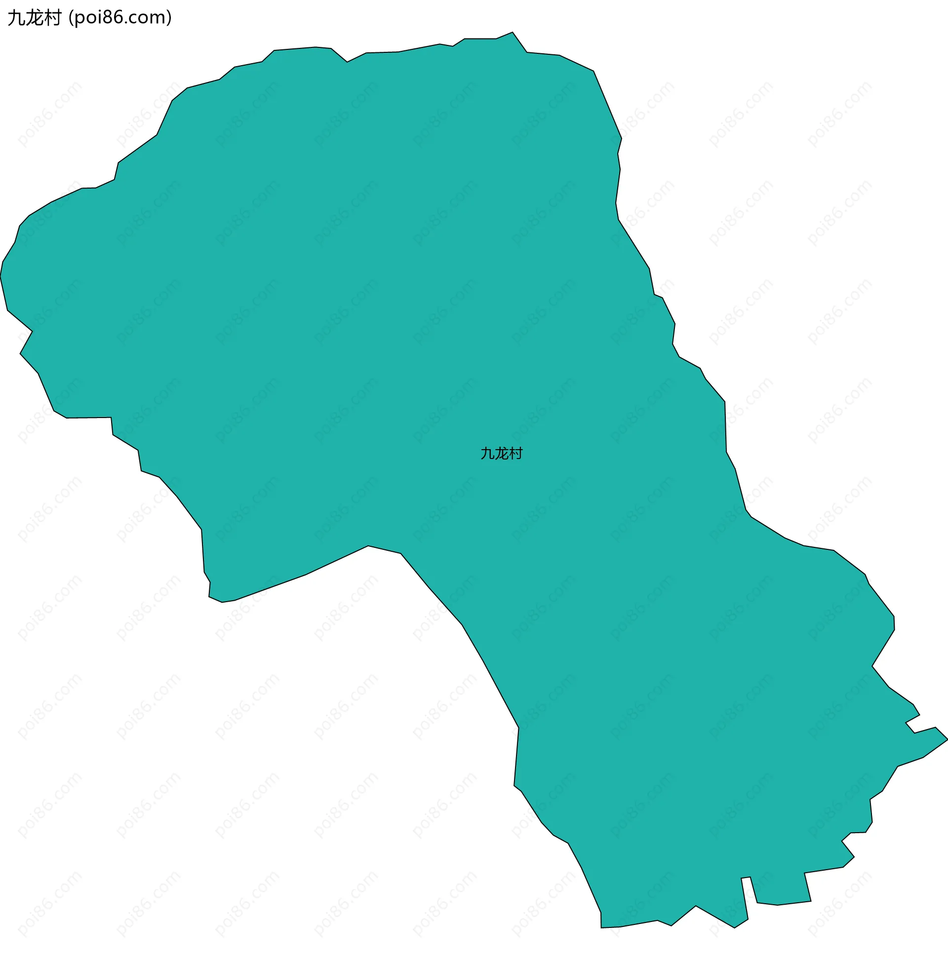 九龙村边界地图