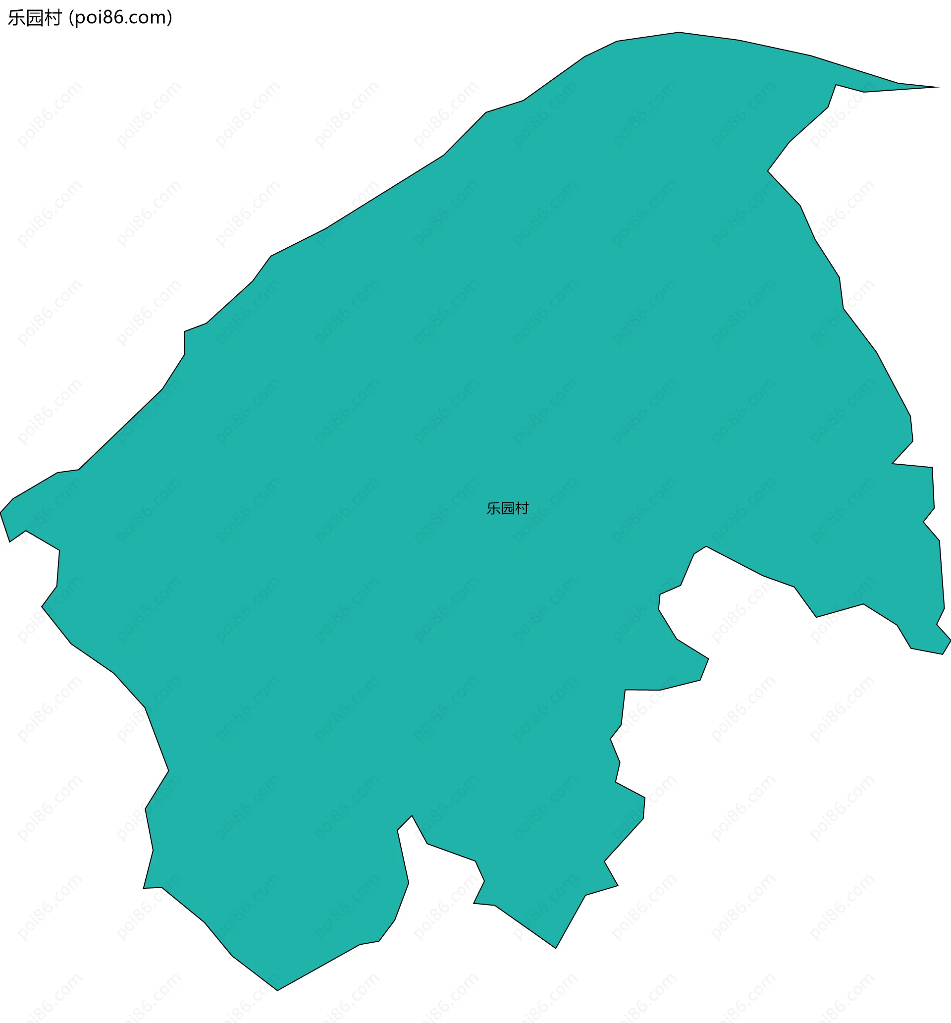 乐园村边界地图