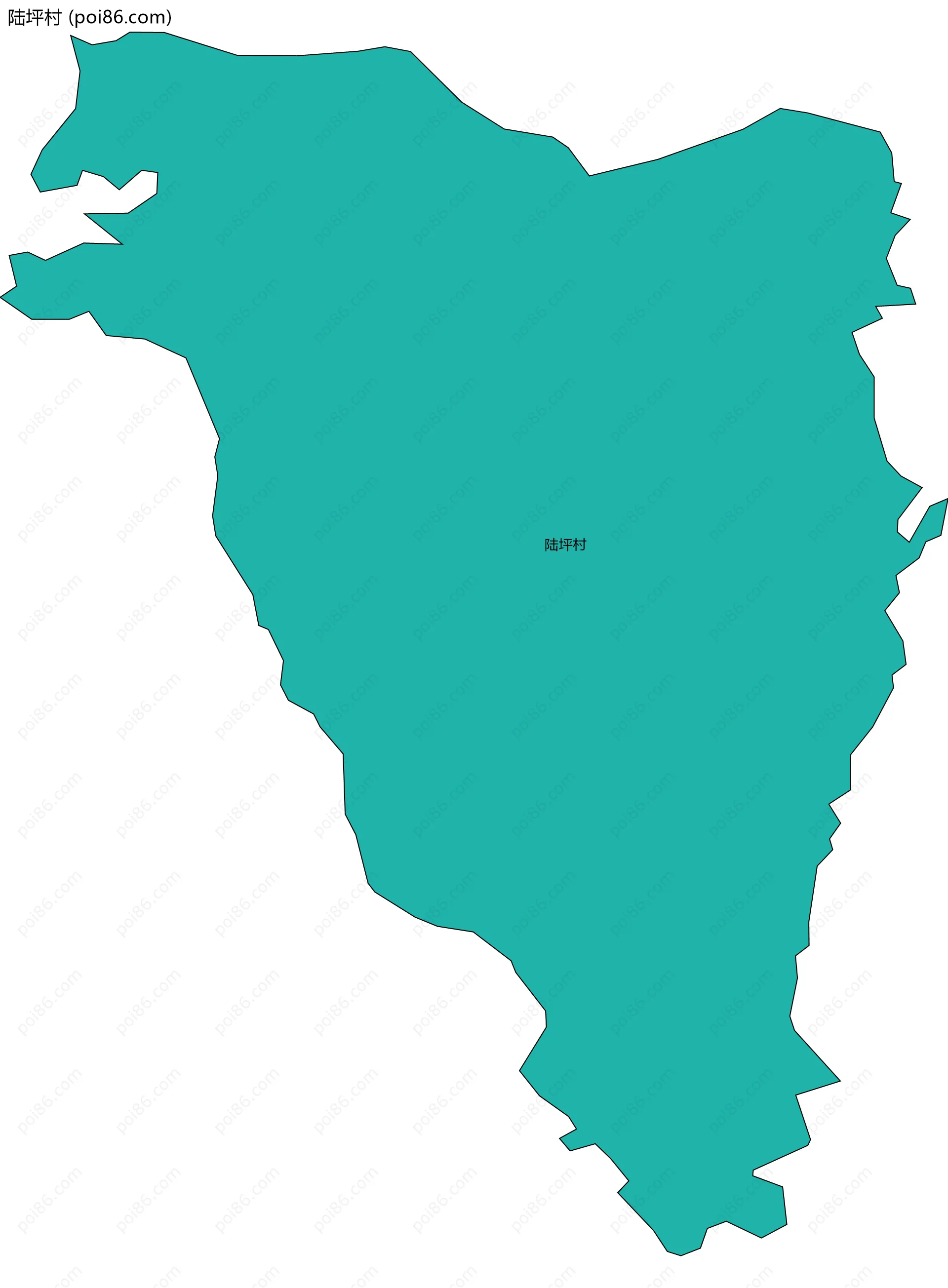 陆坪村边界地图