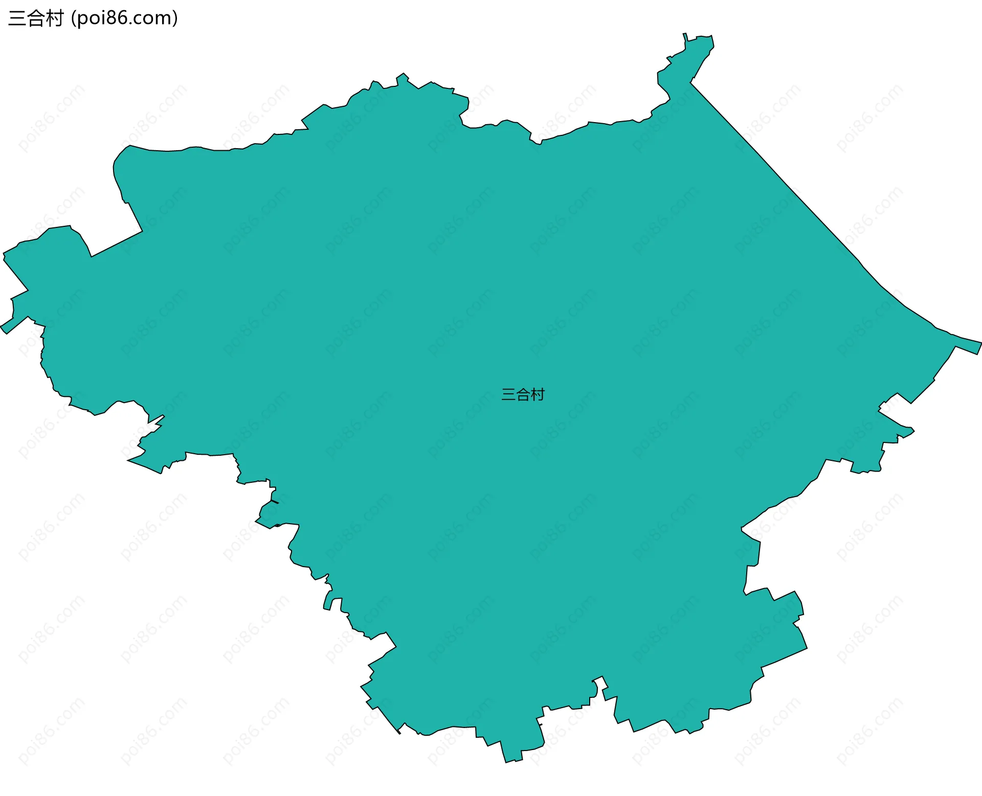 三合村边界地图