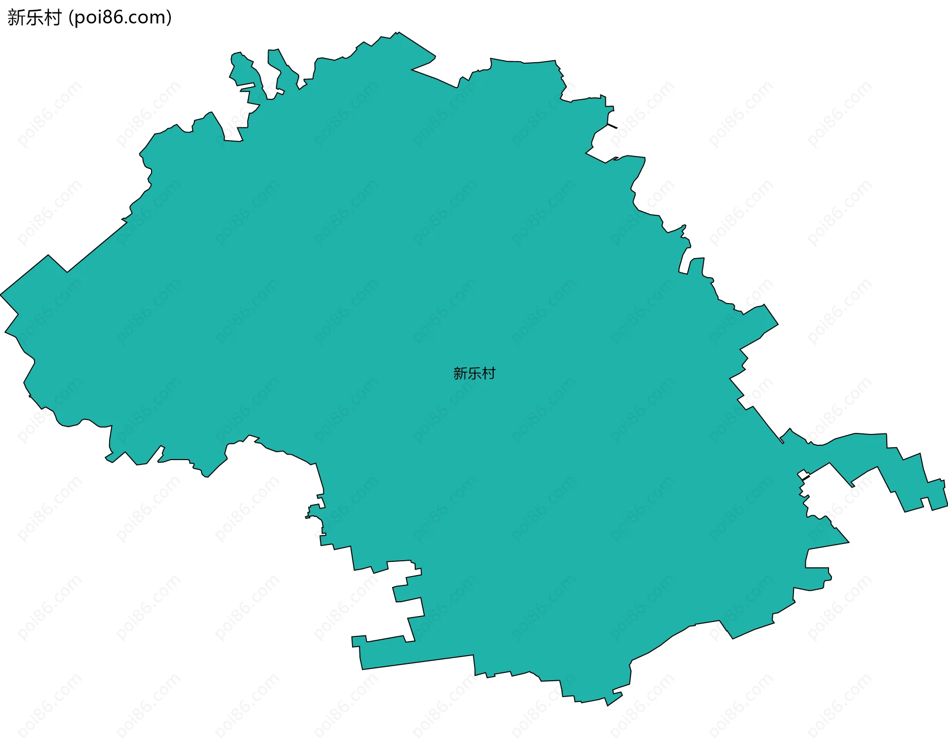 新乐村边界地图