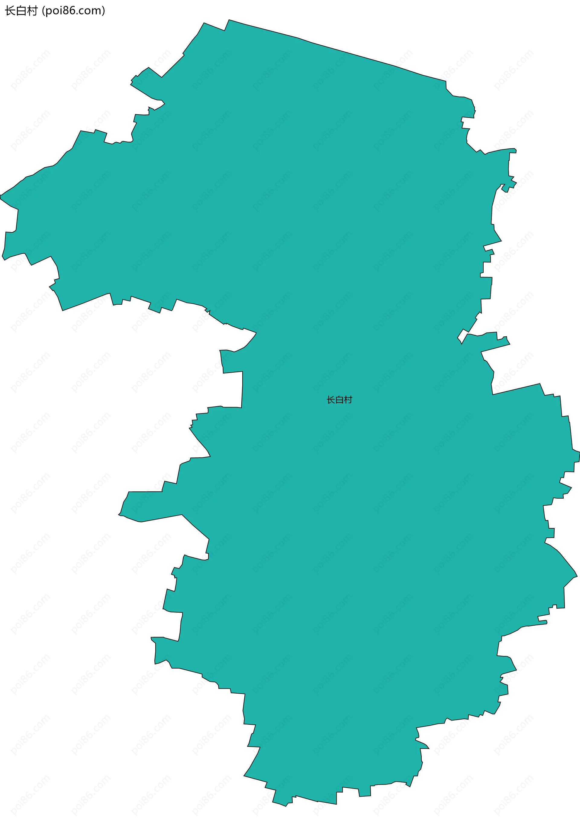 长白村边界地图