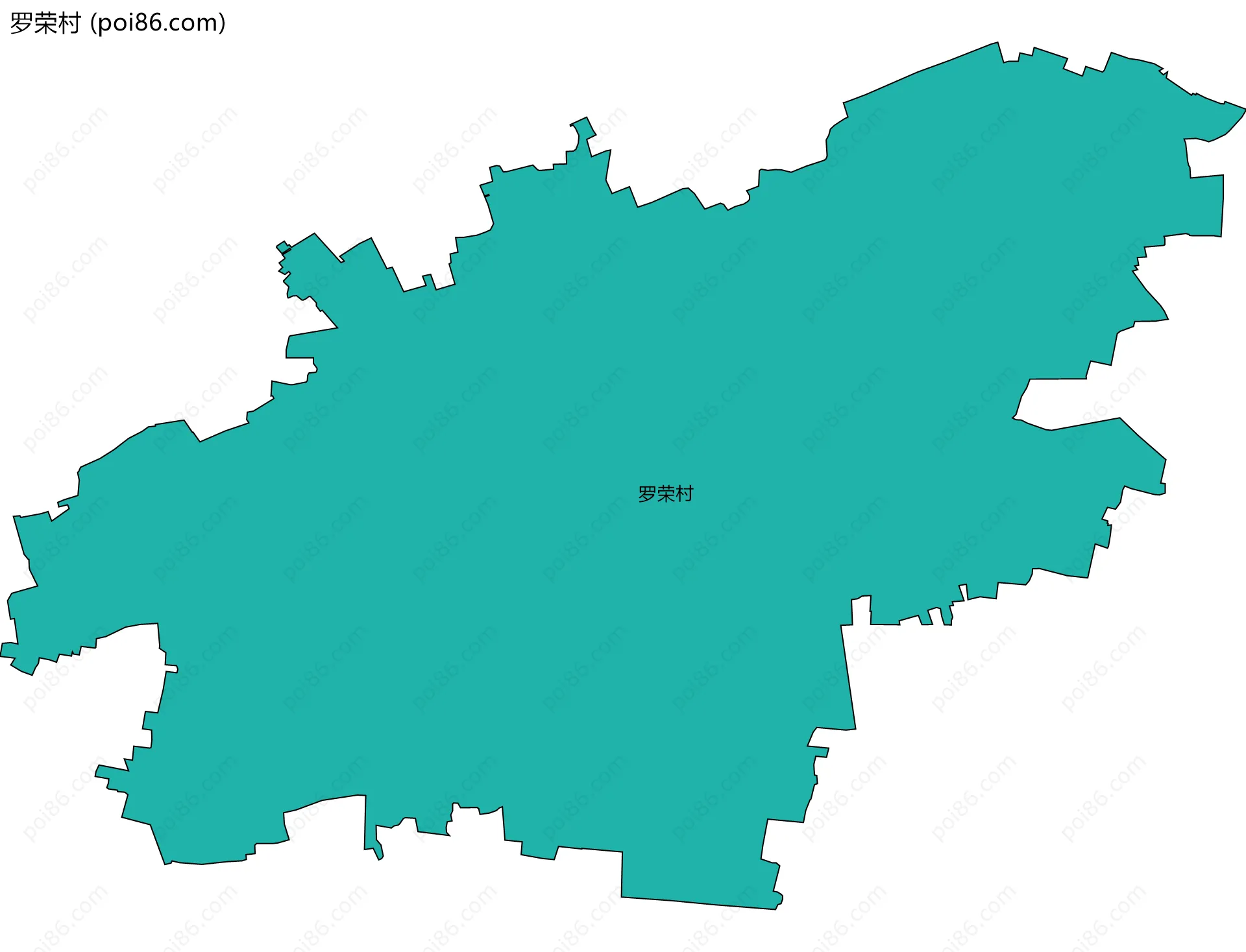 罗荣村边界地图