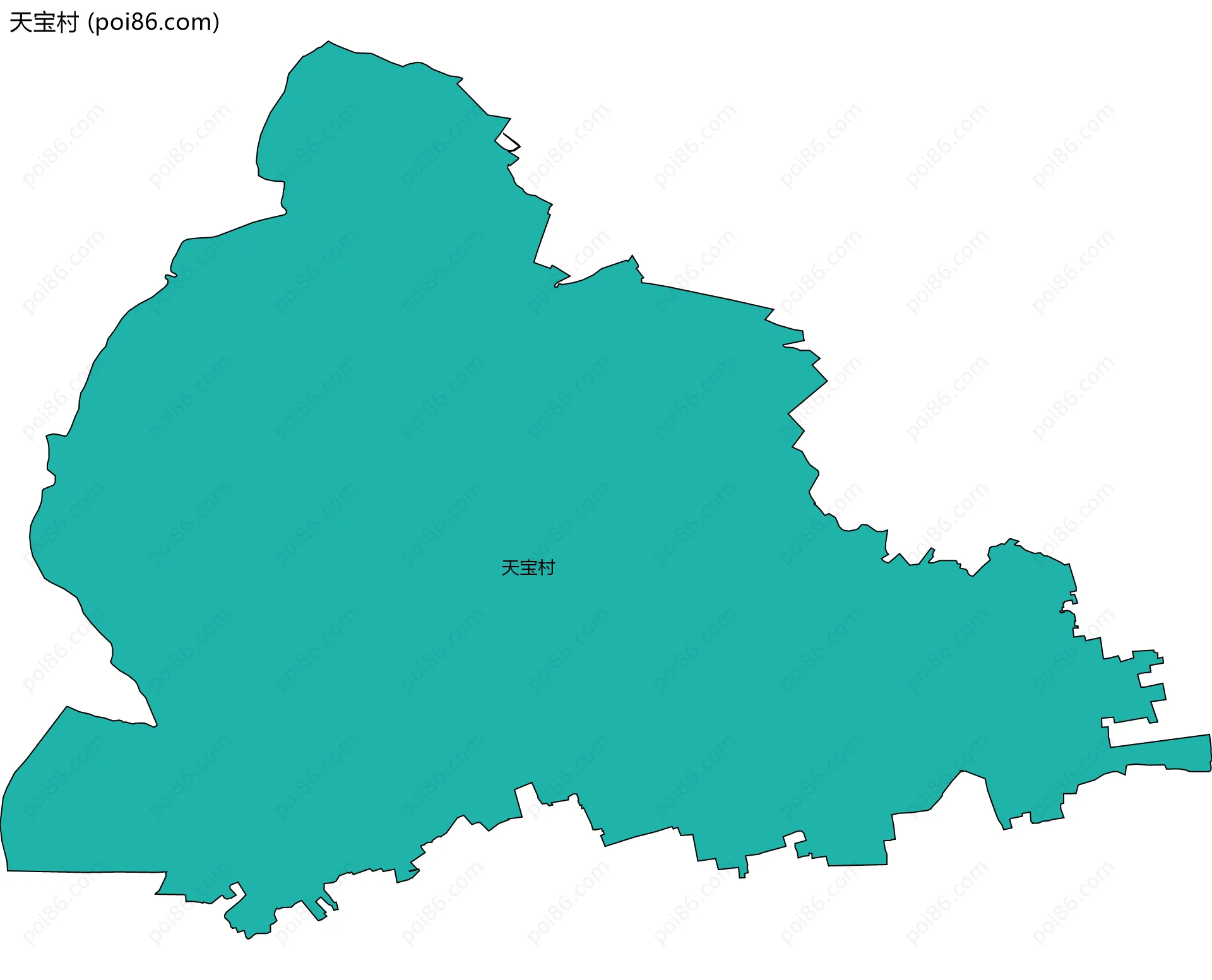 天宝村边界地图
