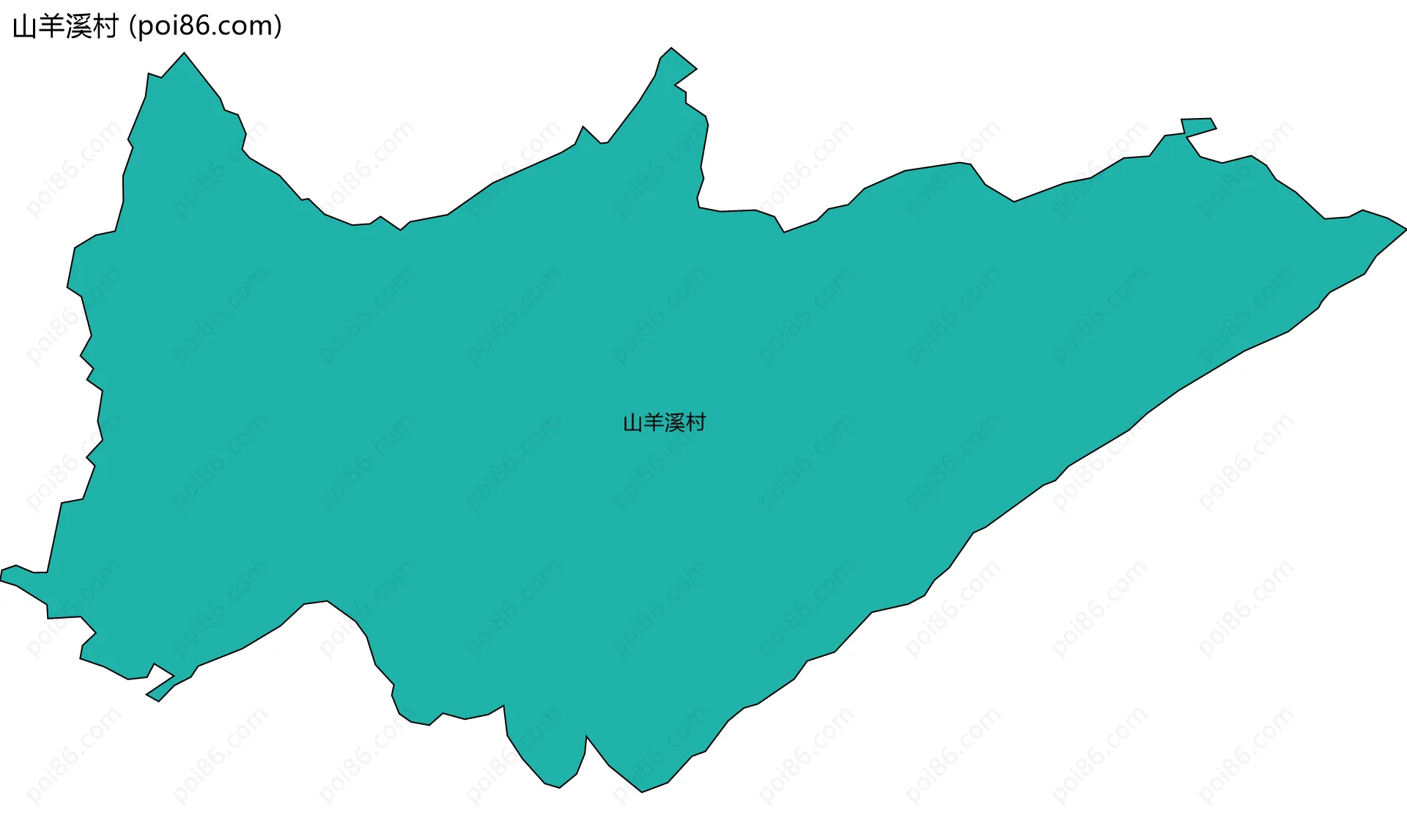 山羊溪村边界地图