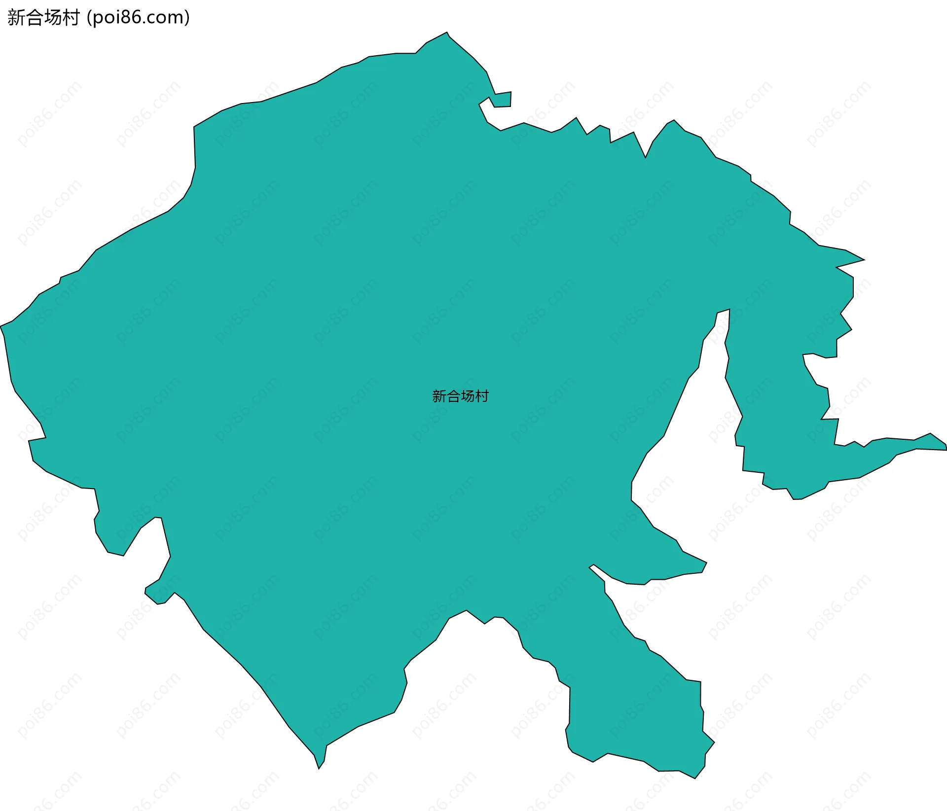 新合场村边界地图