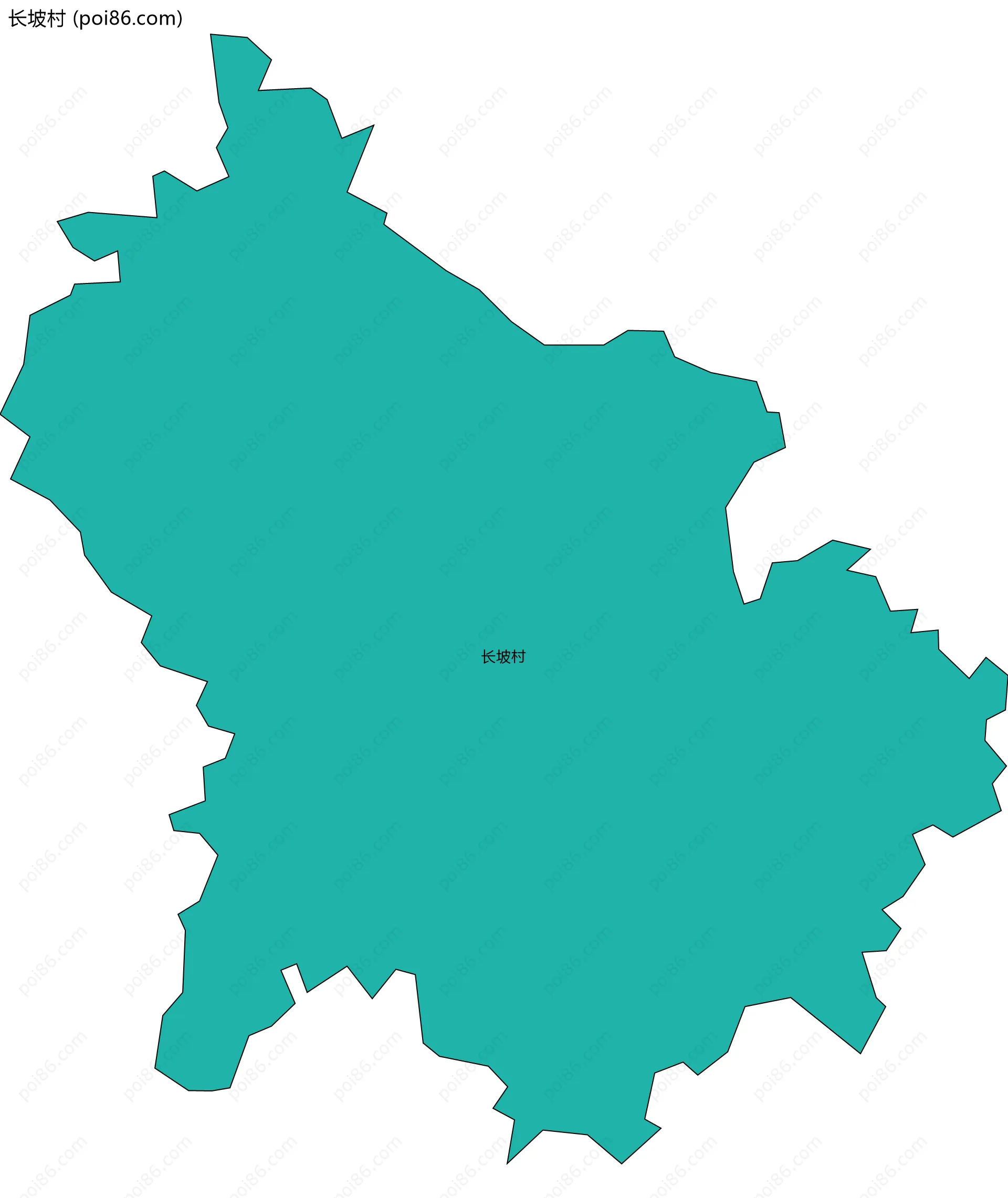 长坡村边界地图