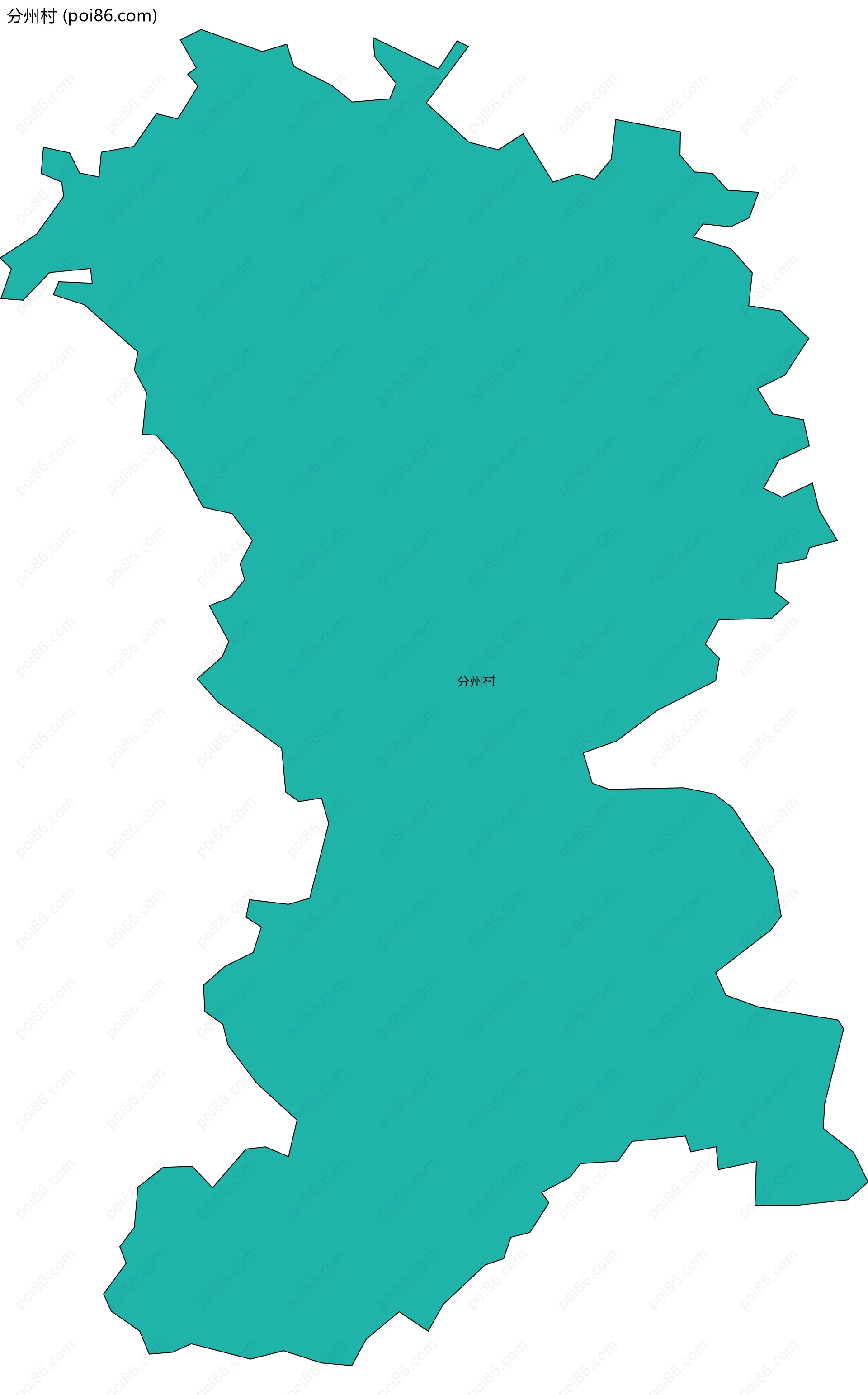 分州村边界地图