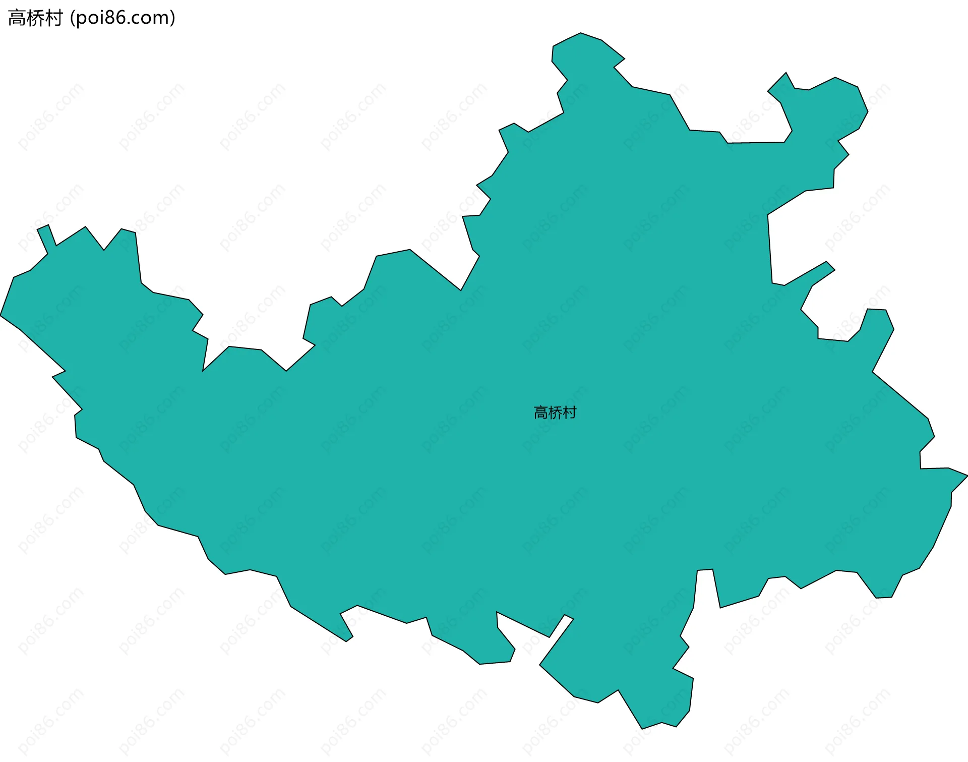 高桥村边界地图