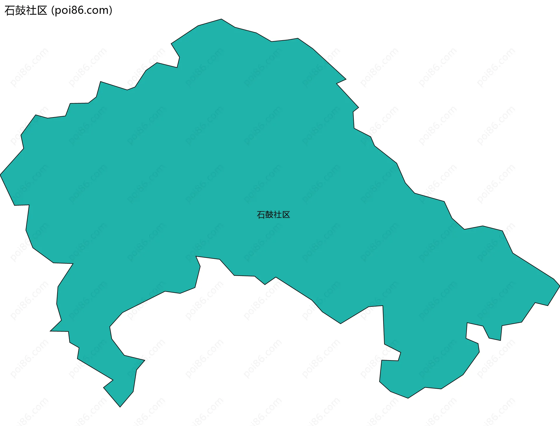 石鼓社区边界地图