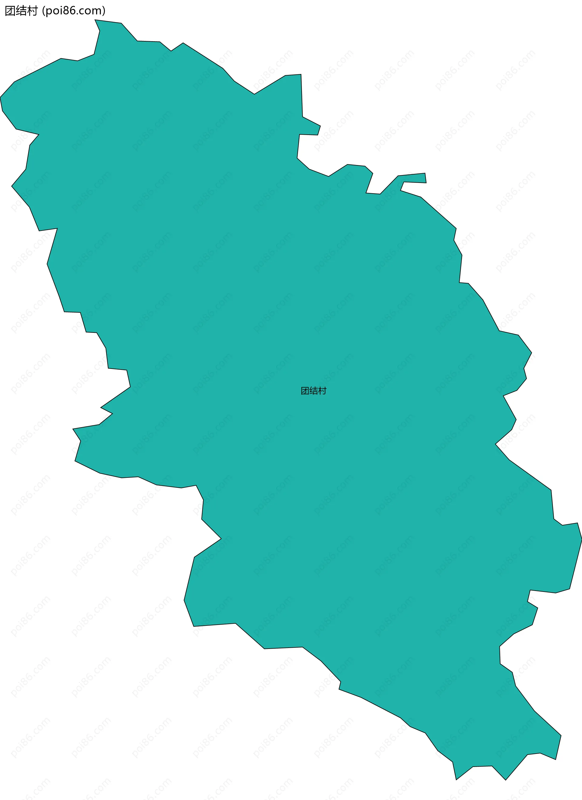 团结村边界地图