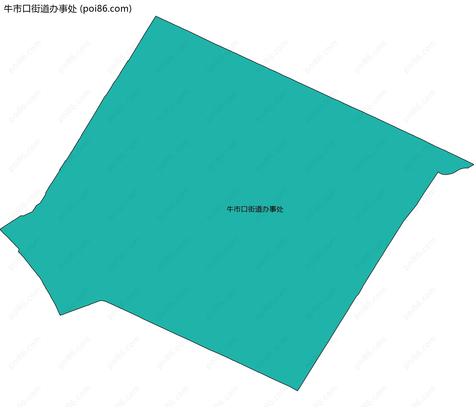 牛市口街道办事处边界地图