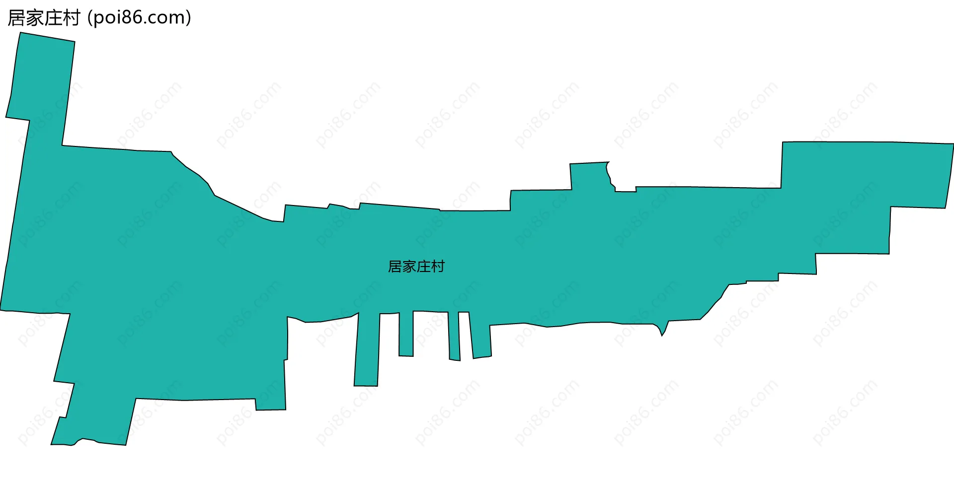 居家庄村边界地图