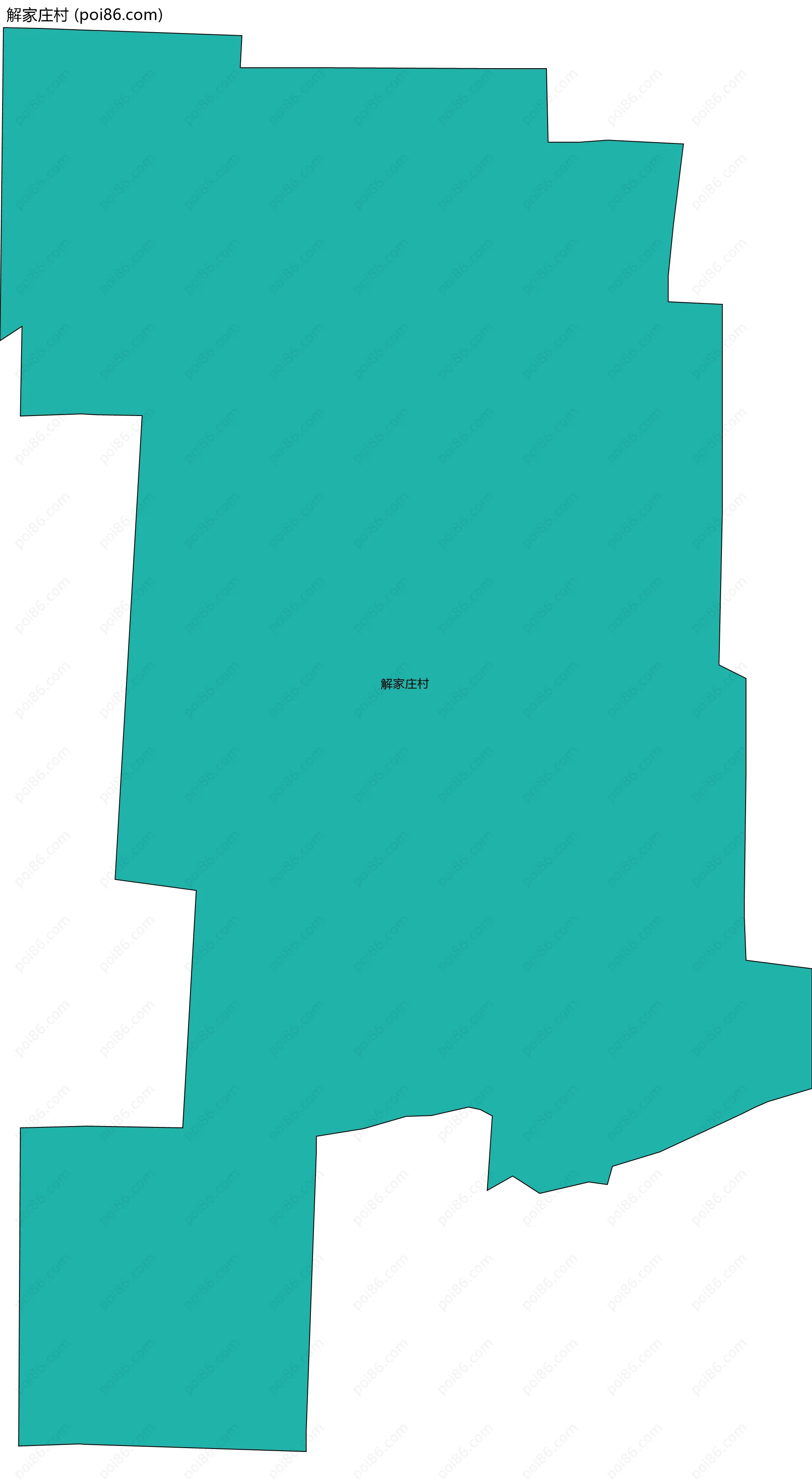 解家庄村边界地图