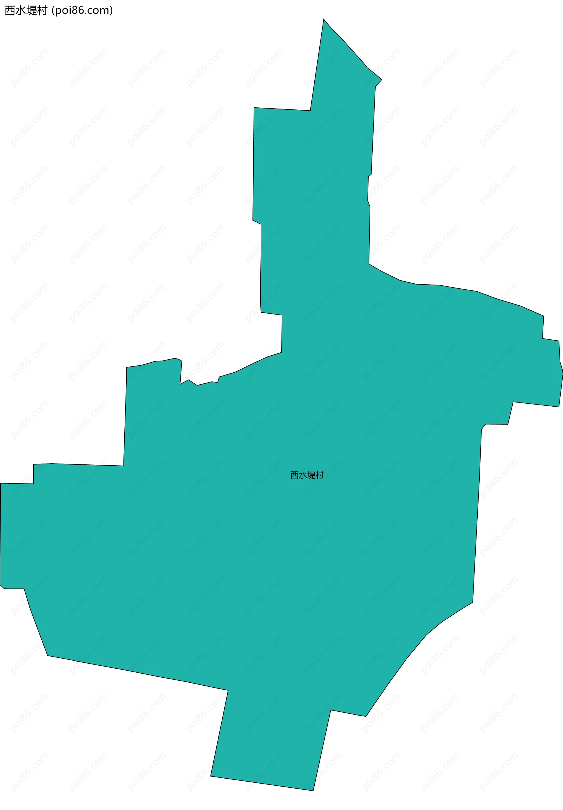 西水堤村边界地图