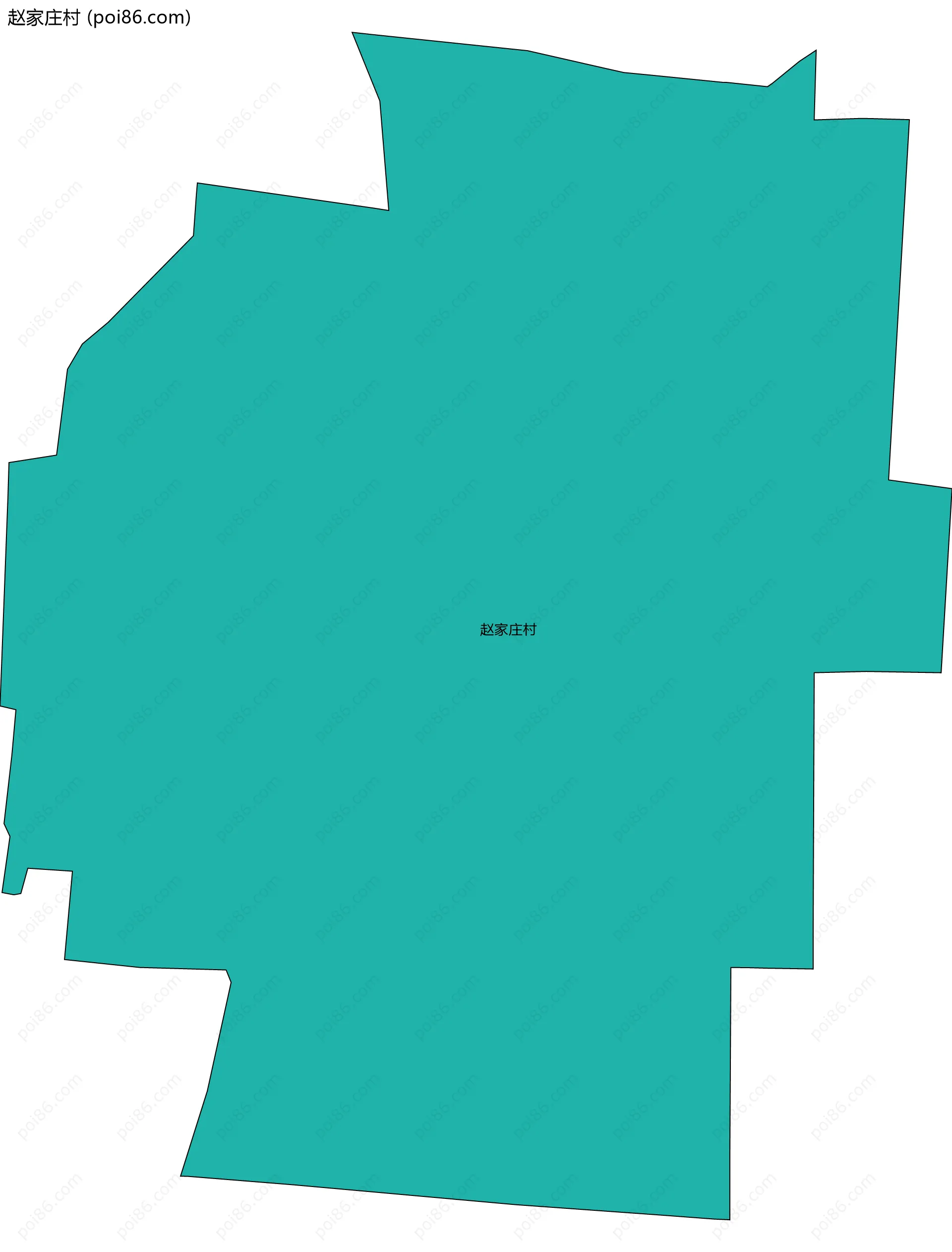 赵家庄村边界地图
