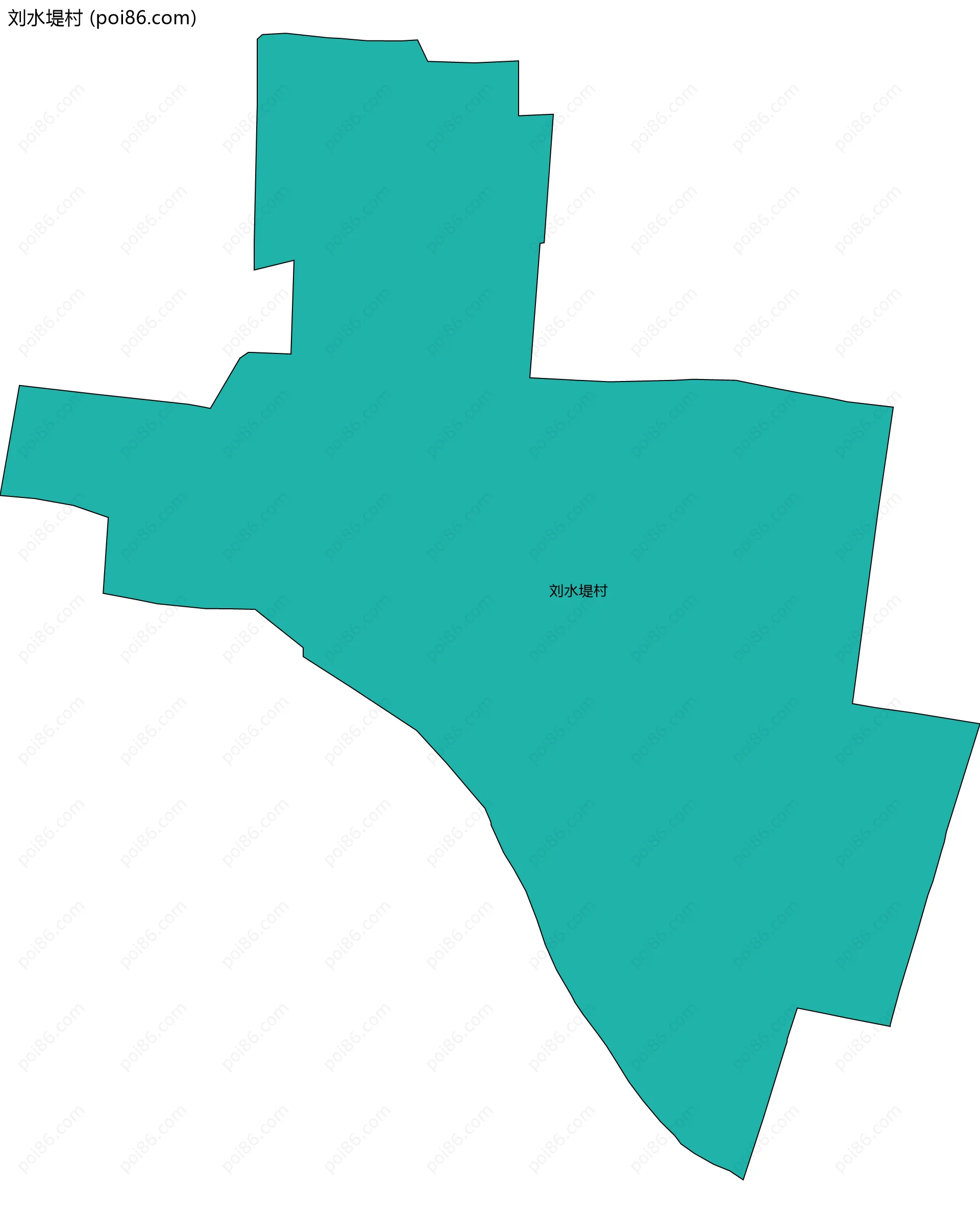 刘水堤村边界地图