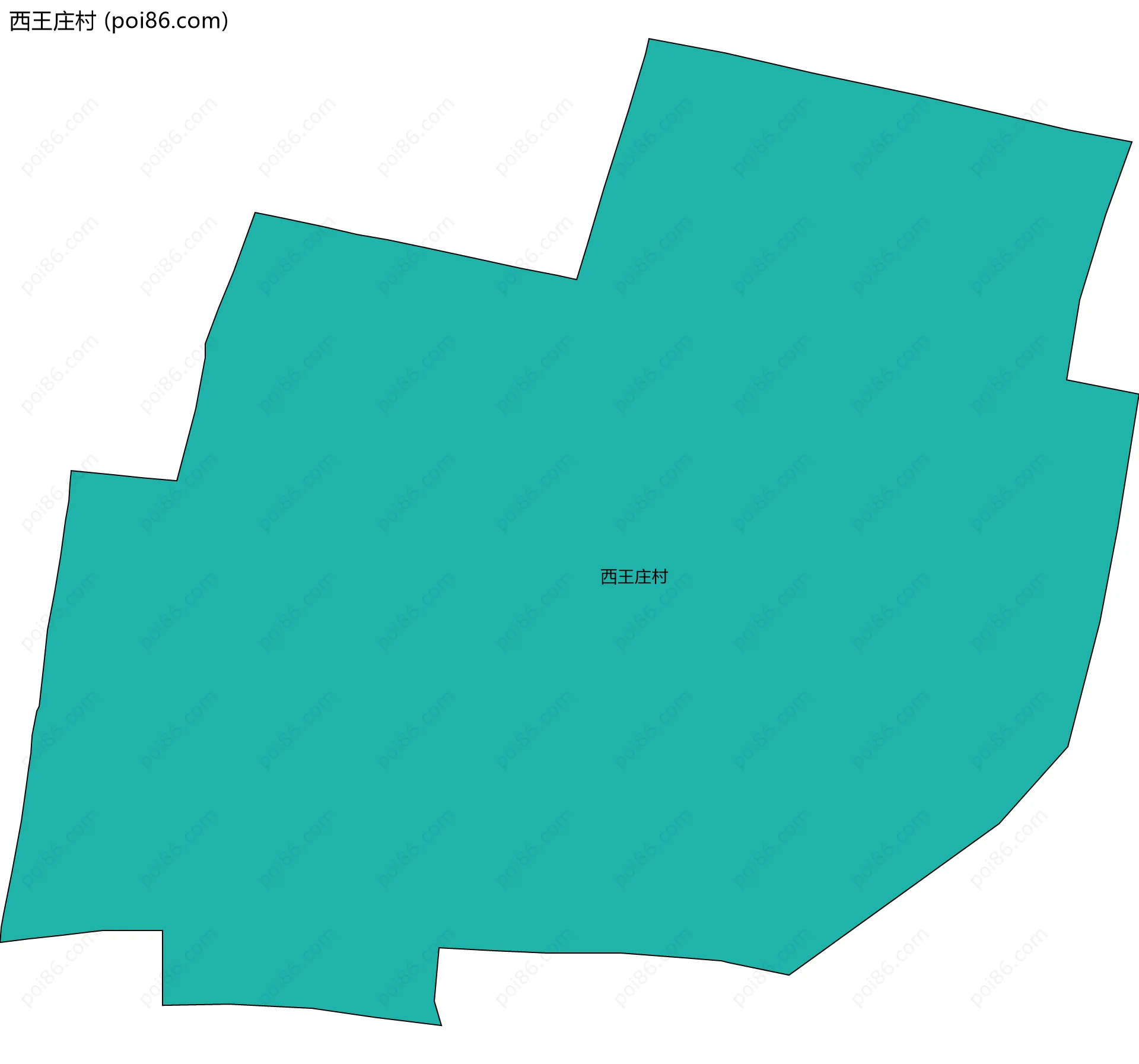 西王庄村边界地图