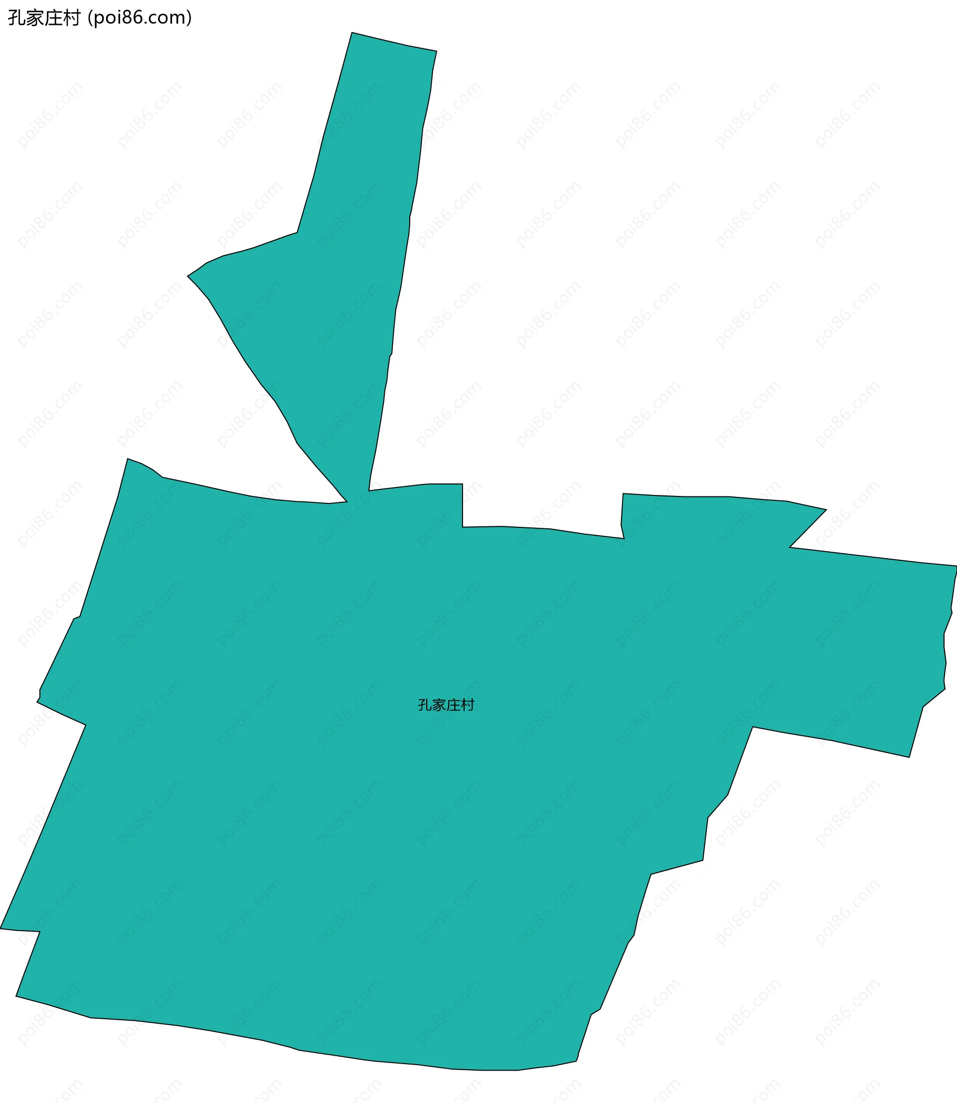 孔家庄村边界地图