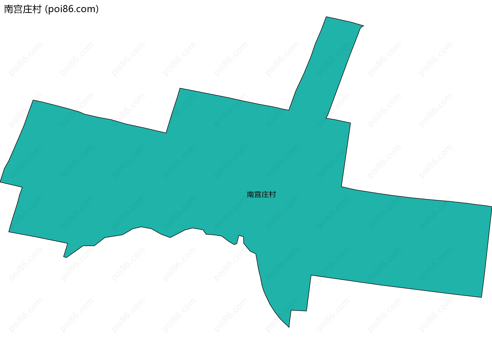 南宫庄村边界地图