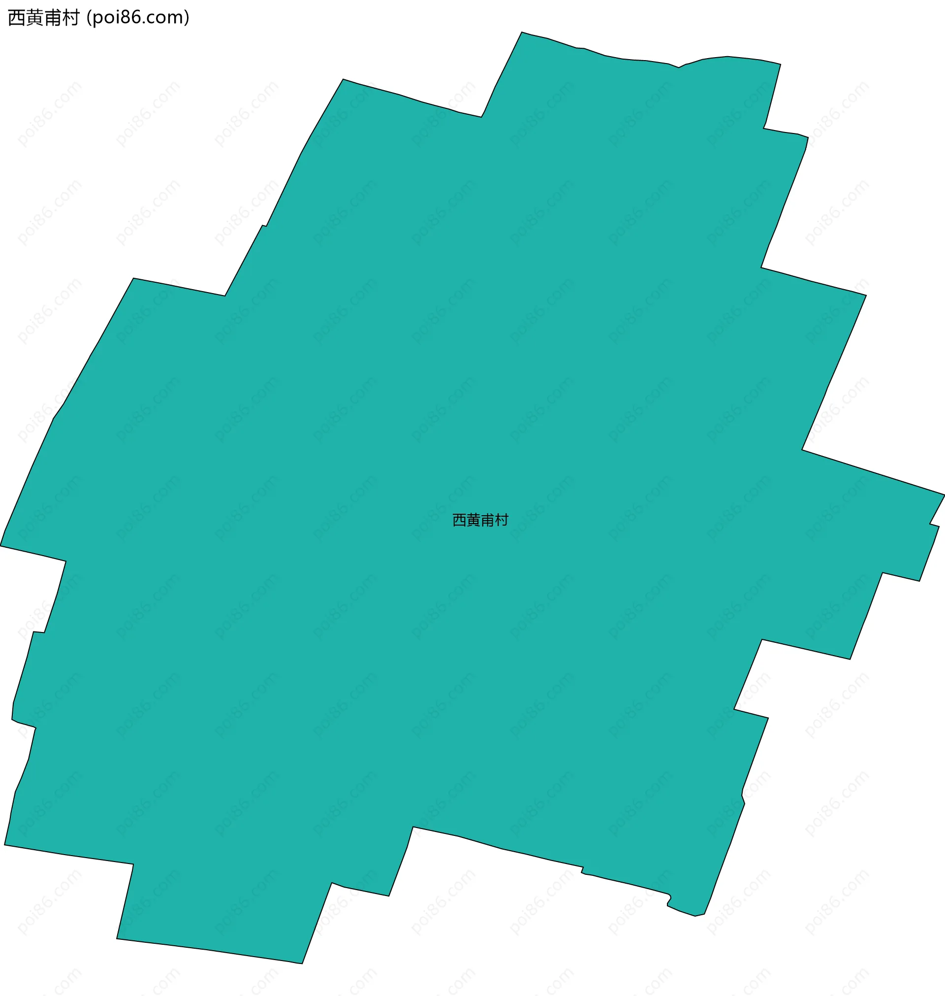 西黄甫村边界地图