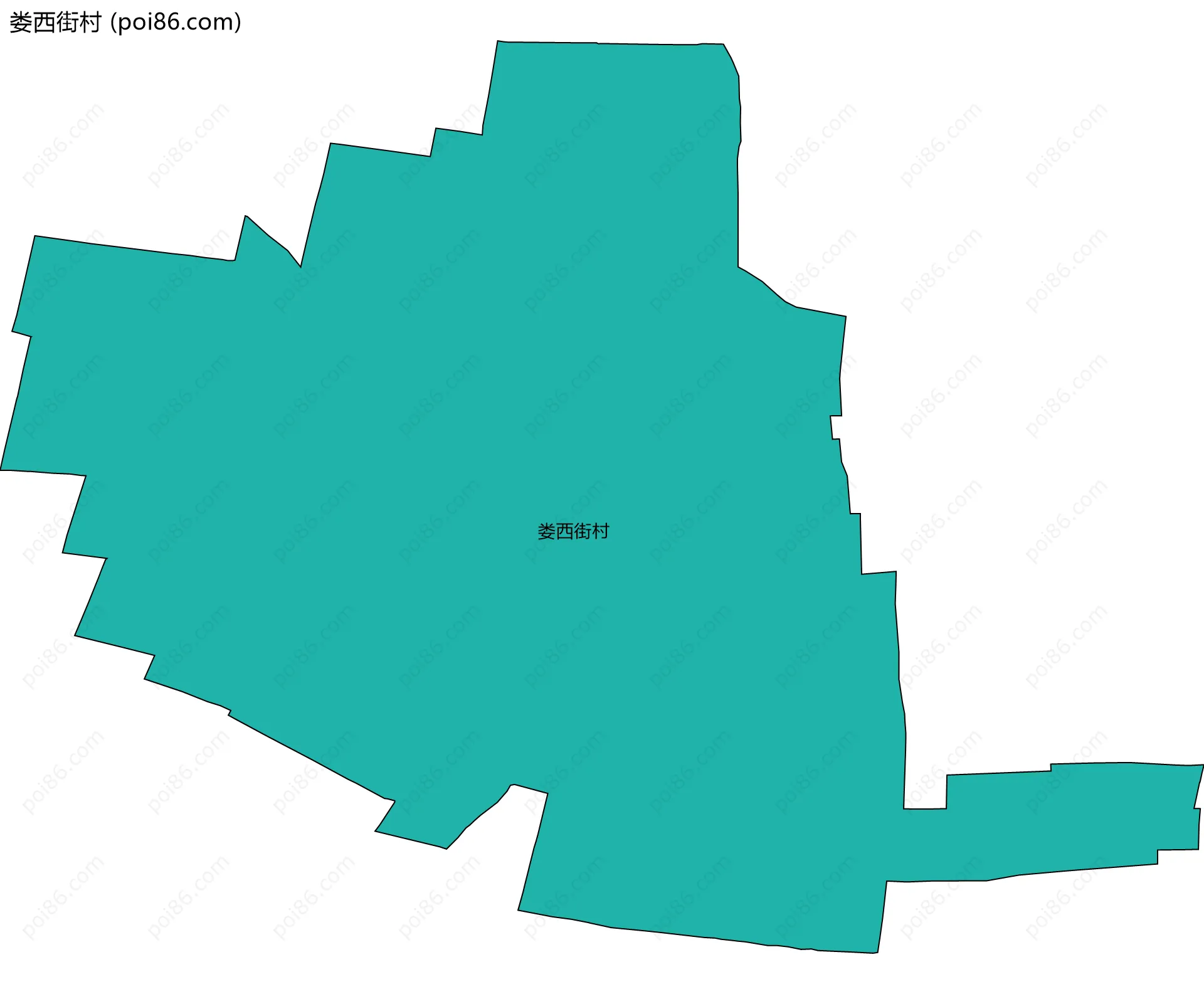 娄西街村边界地图