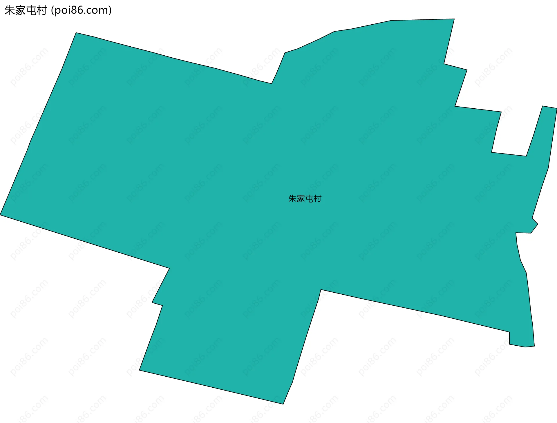 朱家屯村边界地图