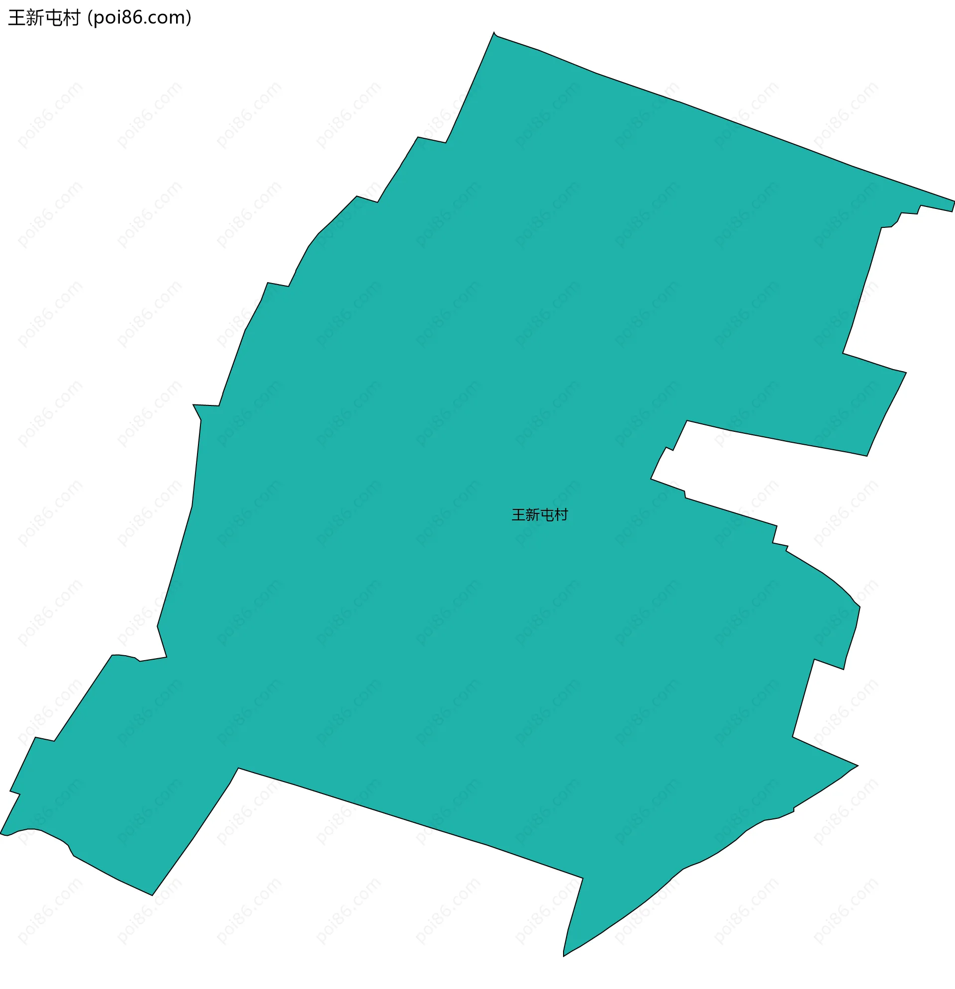 王新屯村边界地图