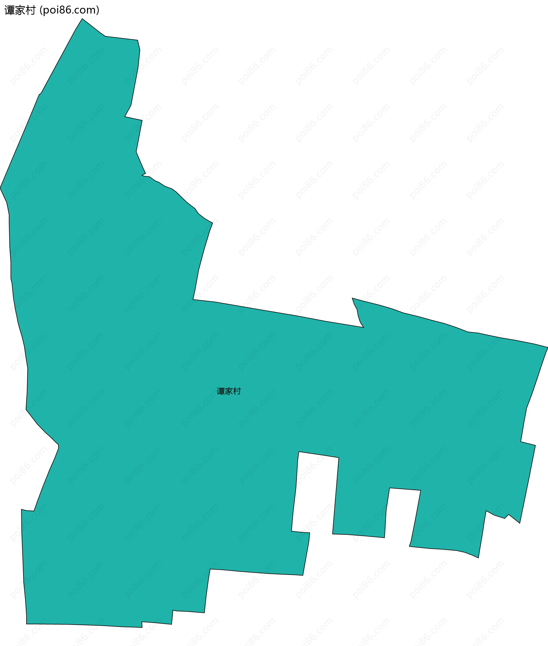 谭家村边界地图