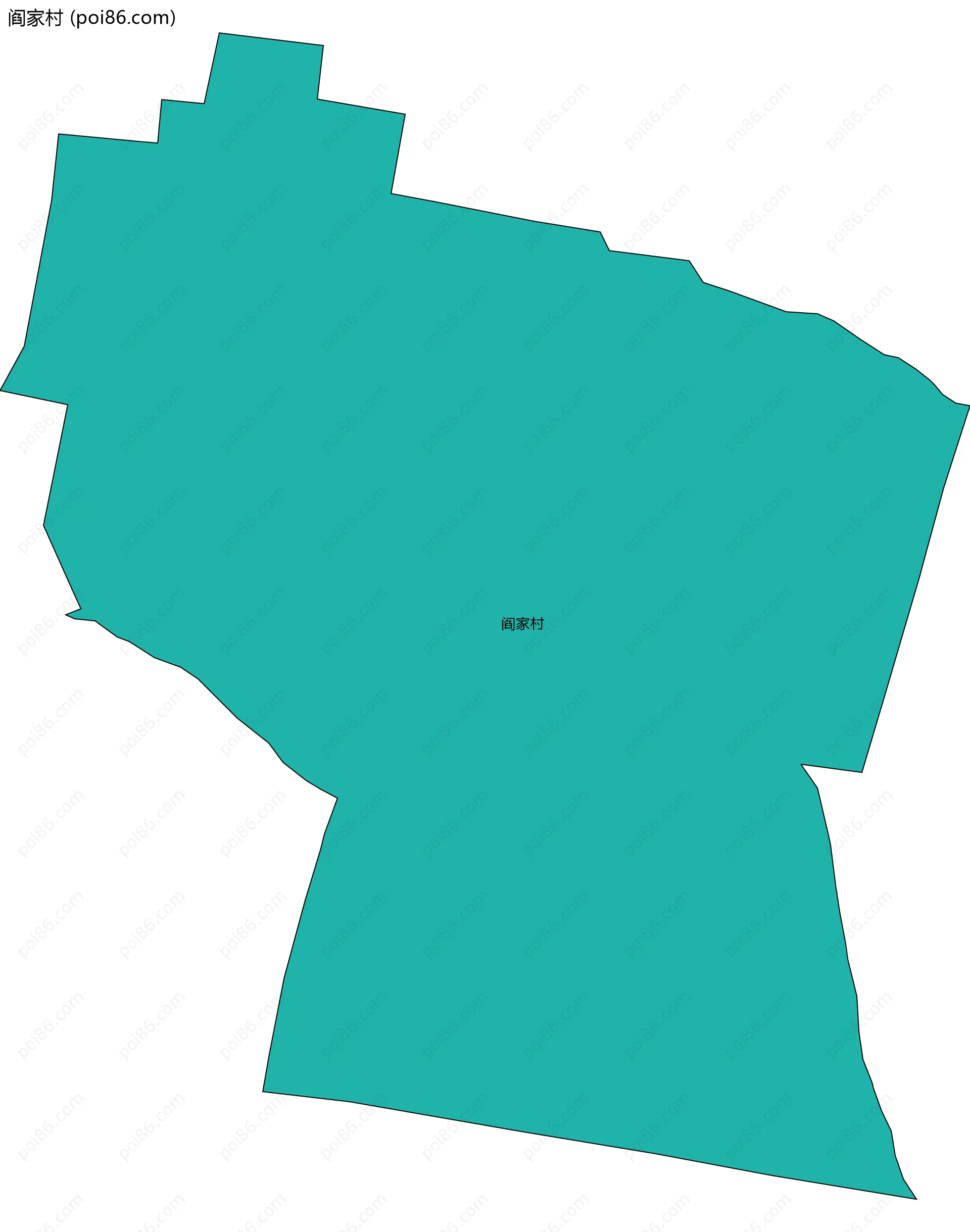 阎家村边界地图