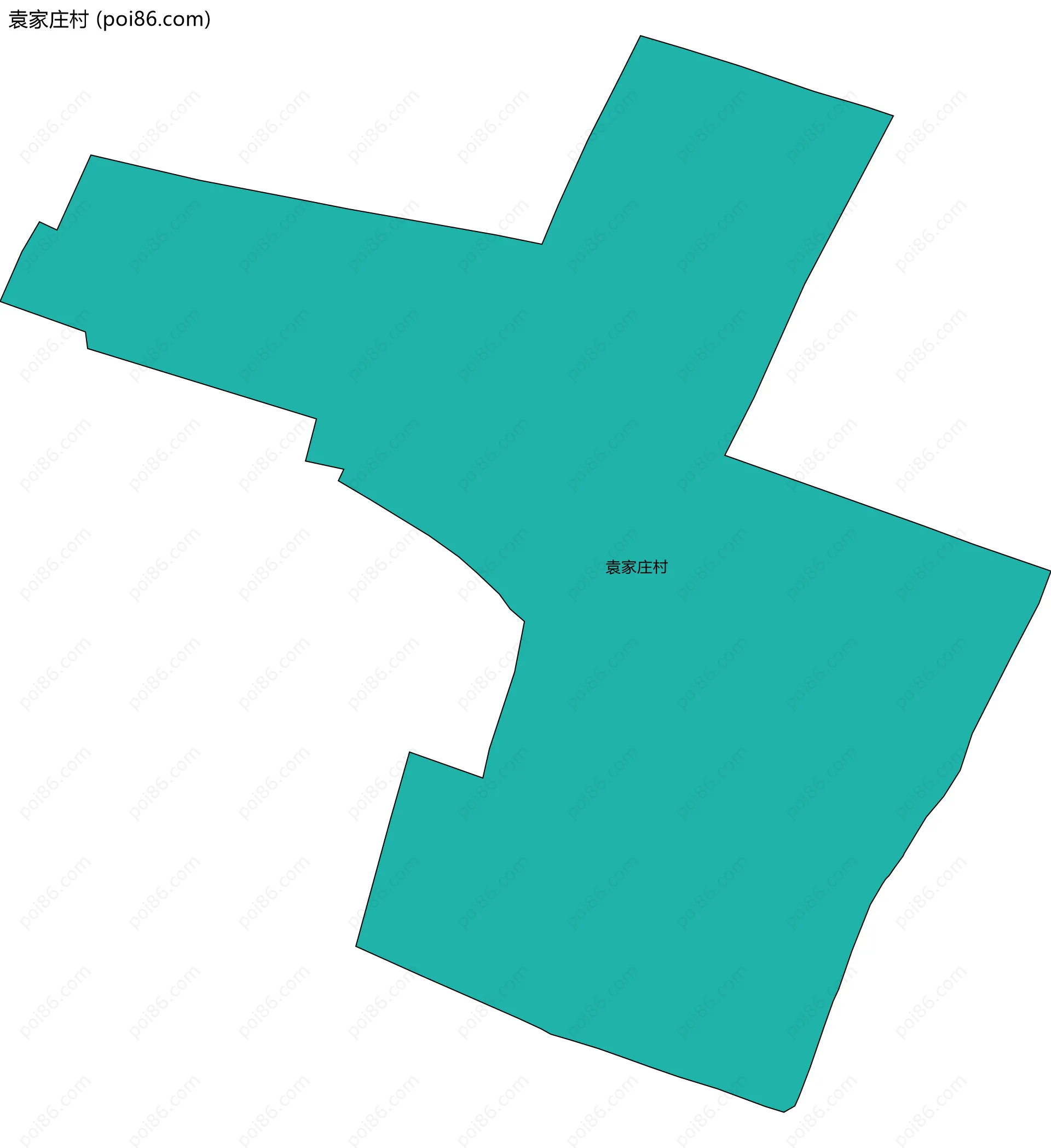 袁家庄村边界地图