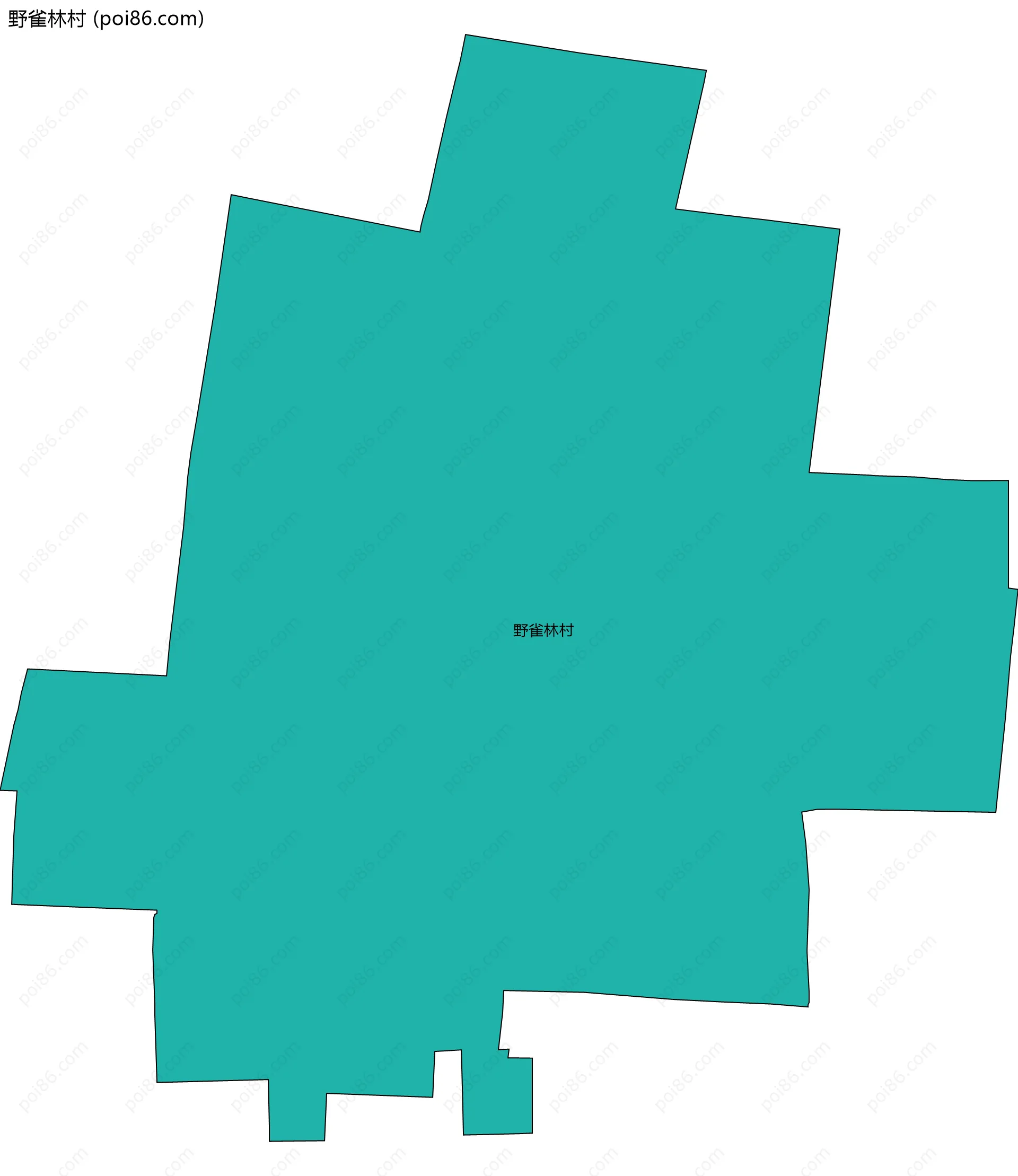 野雀林村边界地图