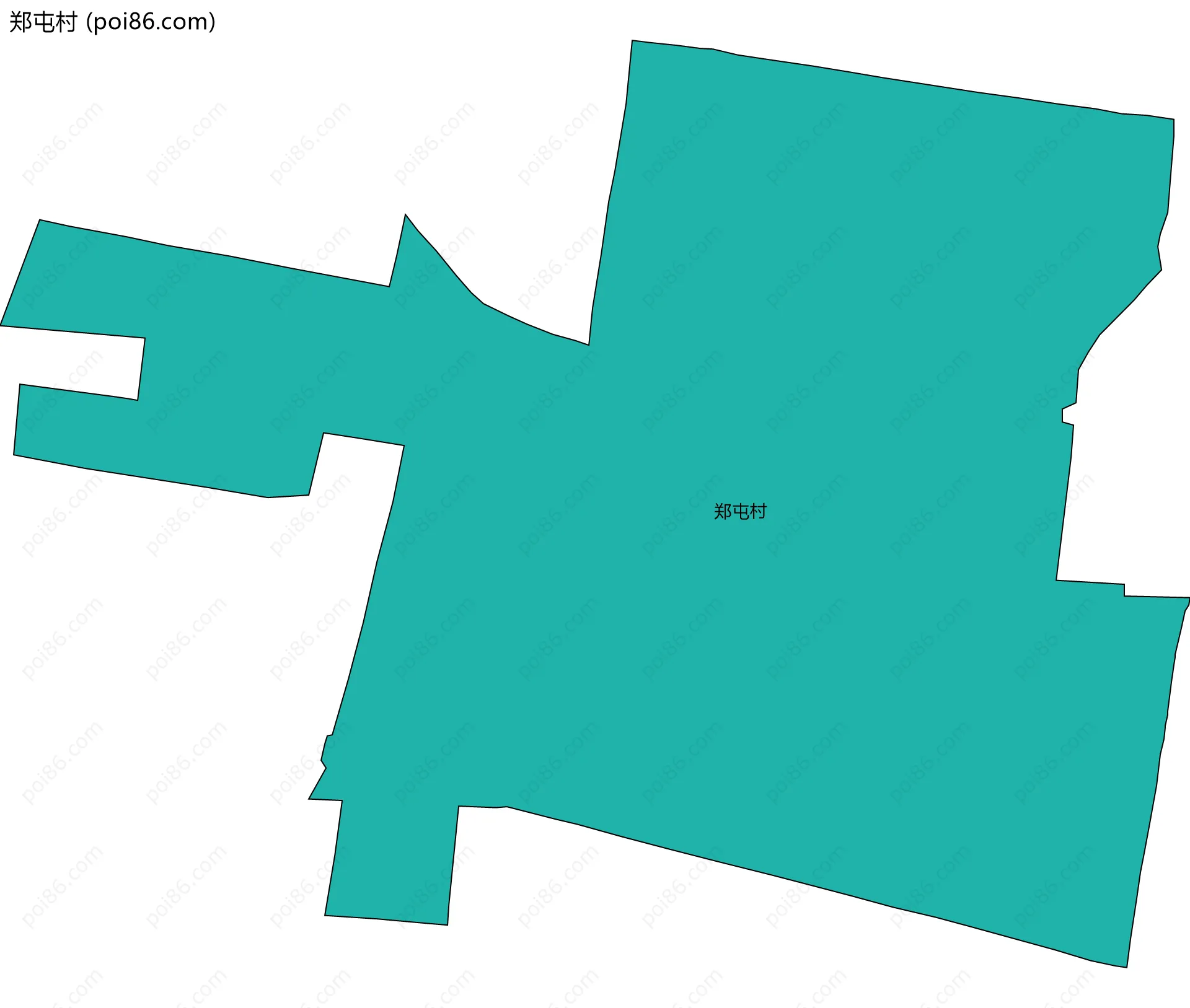 郑屯村边界地图
