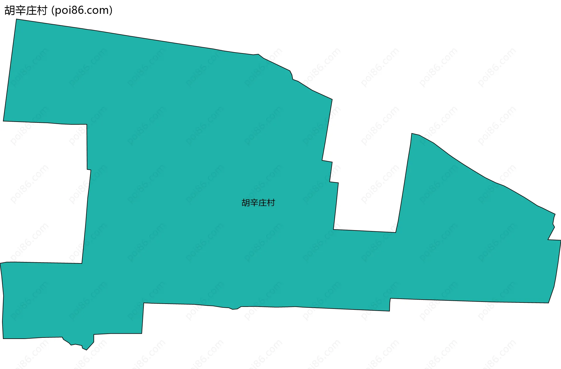 胡辛庄村边界地图