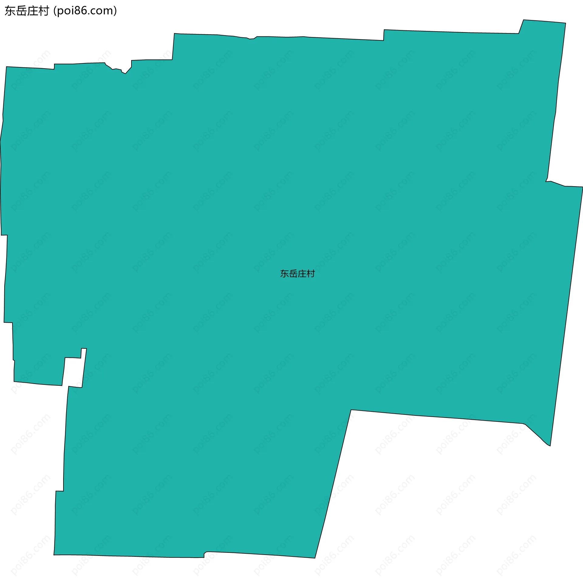 东岳庄村边界地图