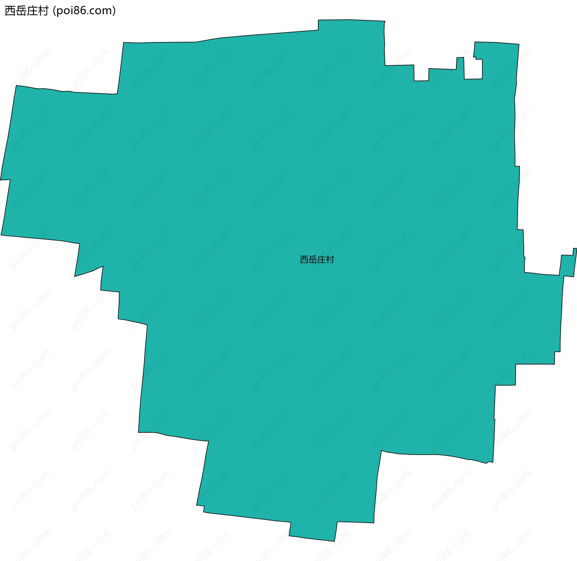 西岳庄村边界地图