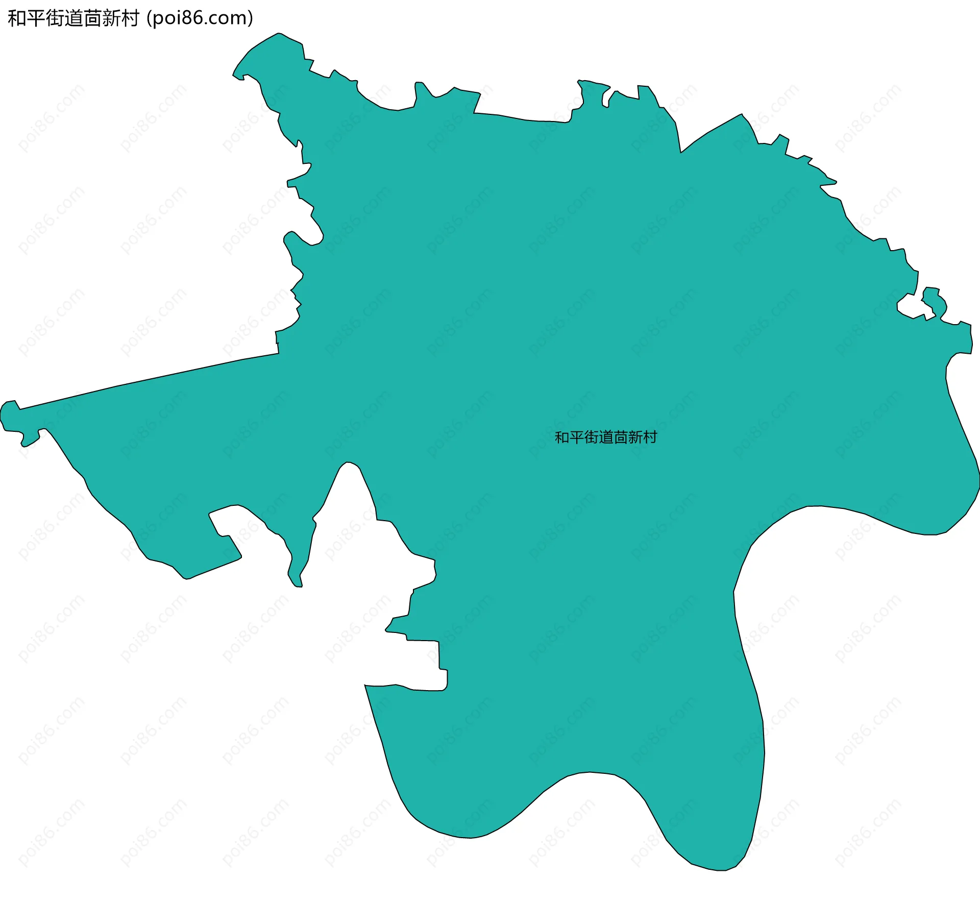 和平街道茴新村边界地图