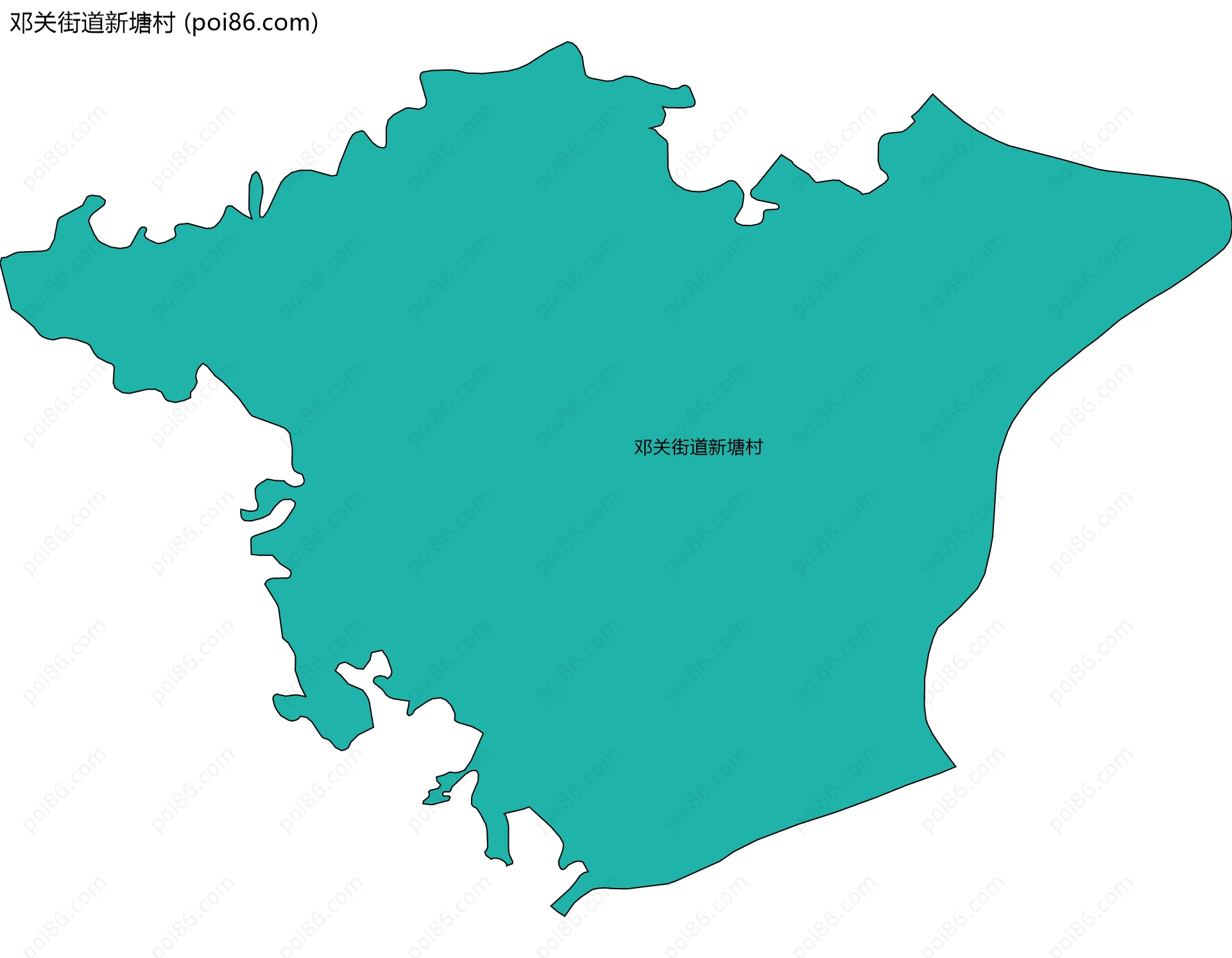 邓关街道新塘村边界地图
